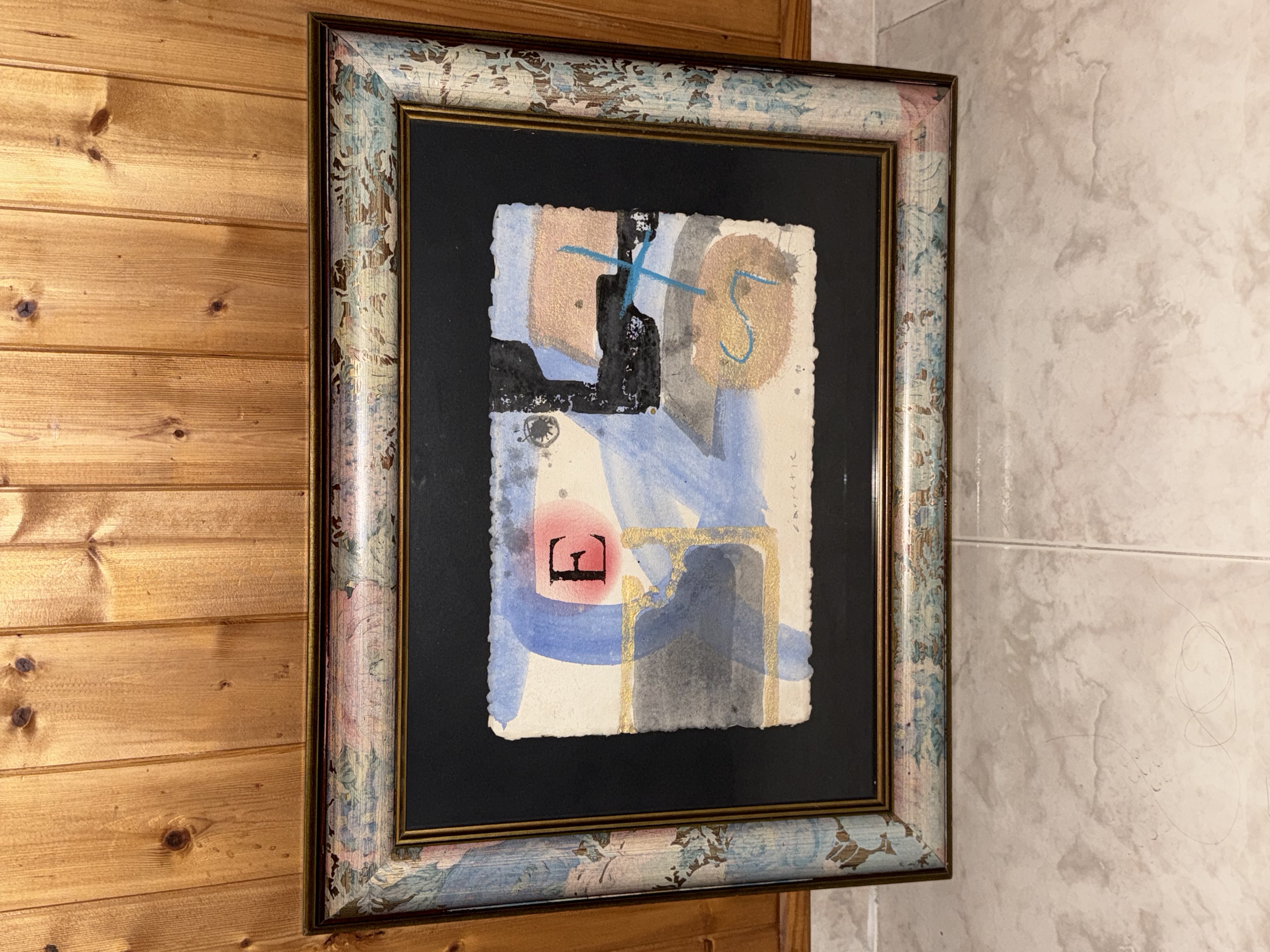 Cuadro pintura mixta y abstracta