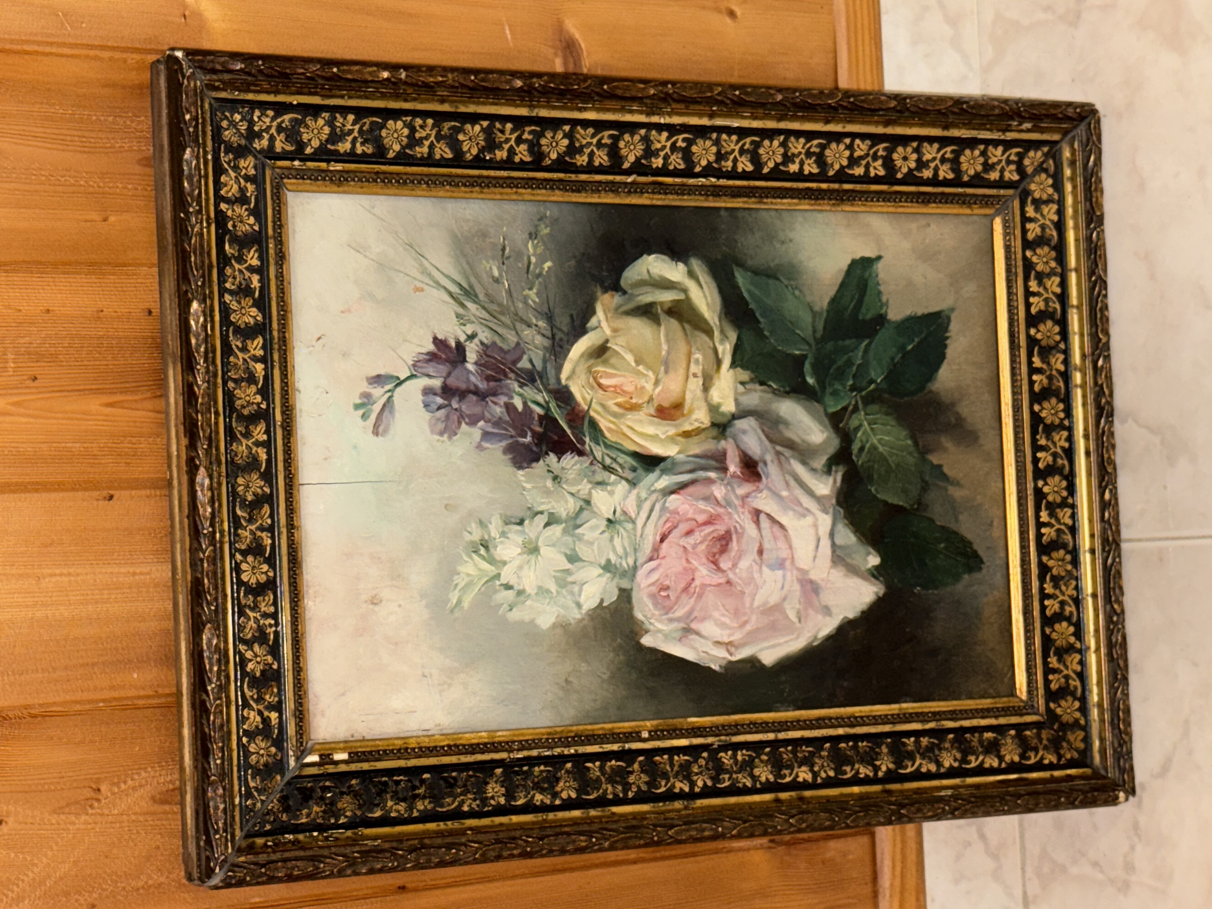 Cuadro antiguo pintura al oleo