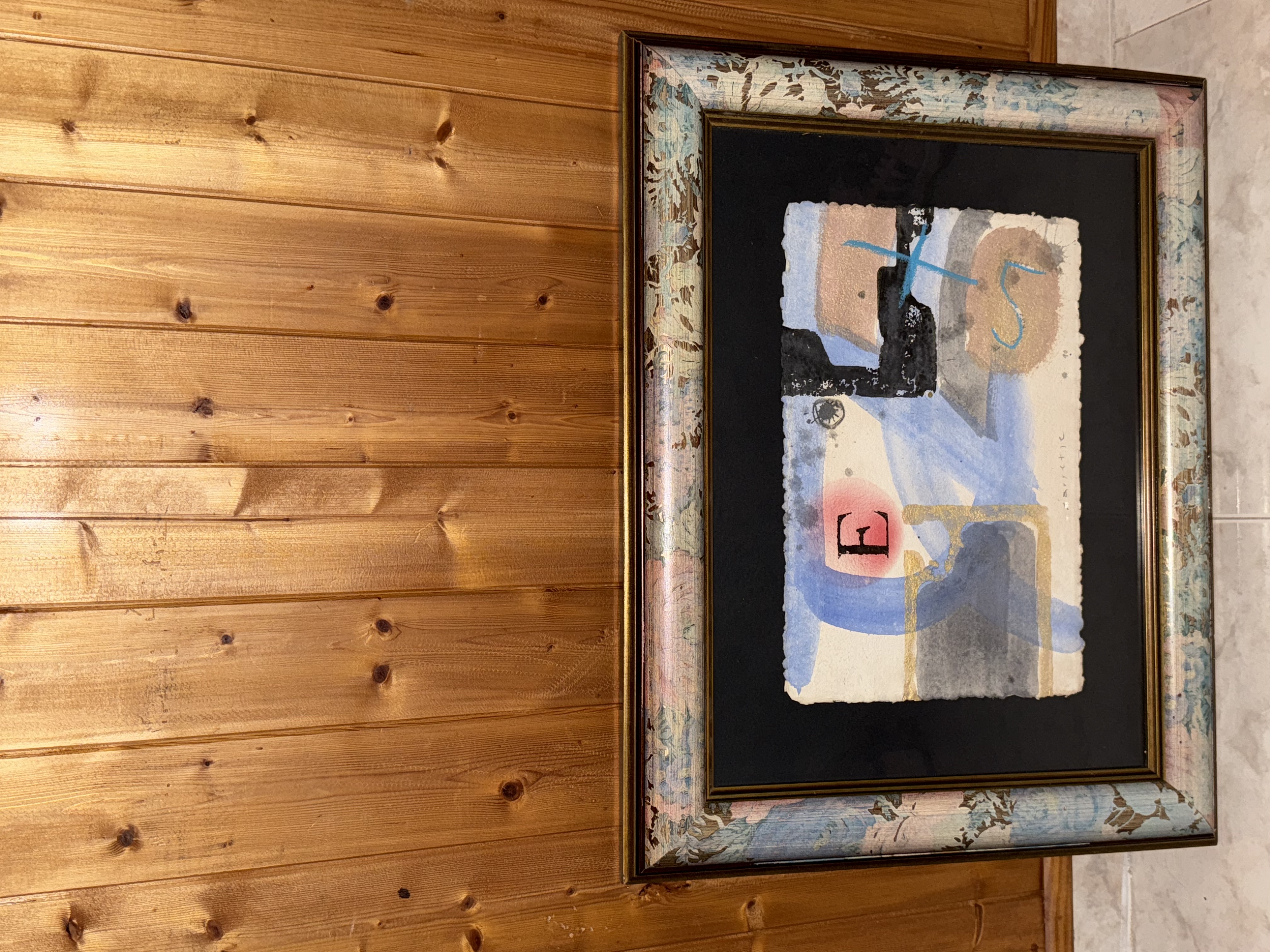 Cuadro pintura mixta y abstracta