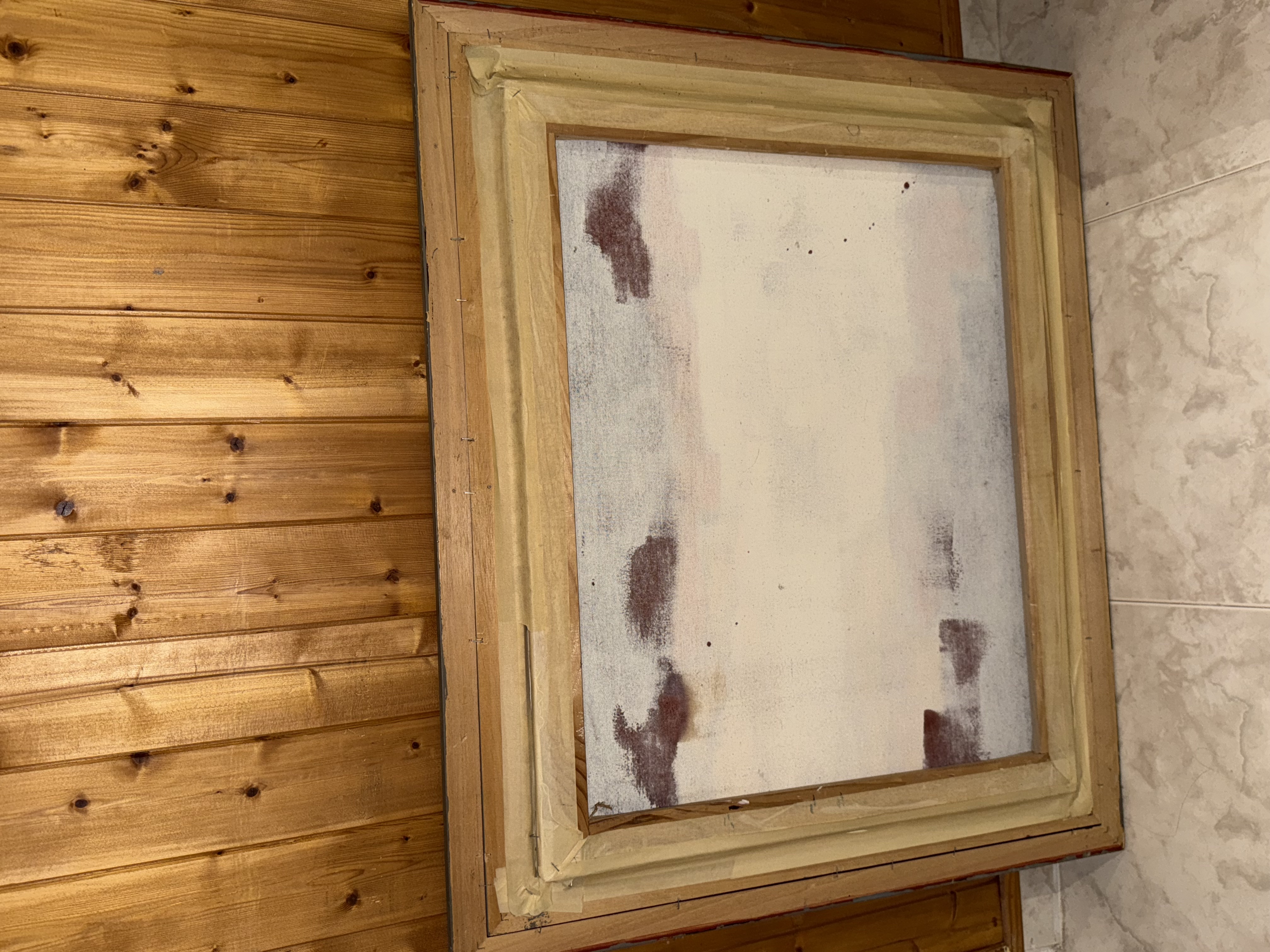 Cuadro al oleo de paisaje marino