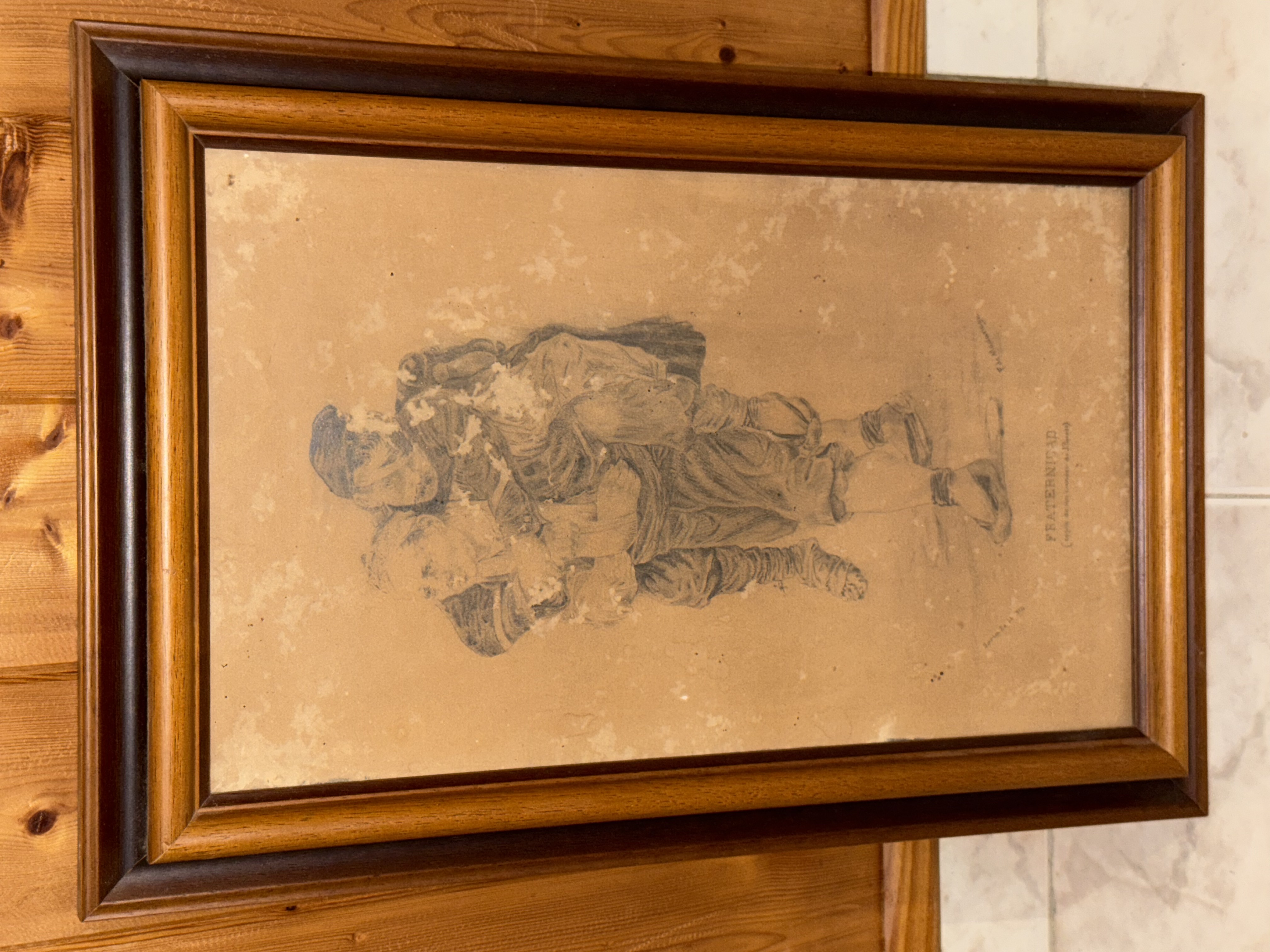 Cuadro antiguo Fraternidad