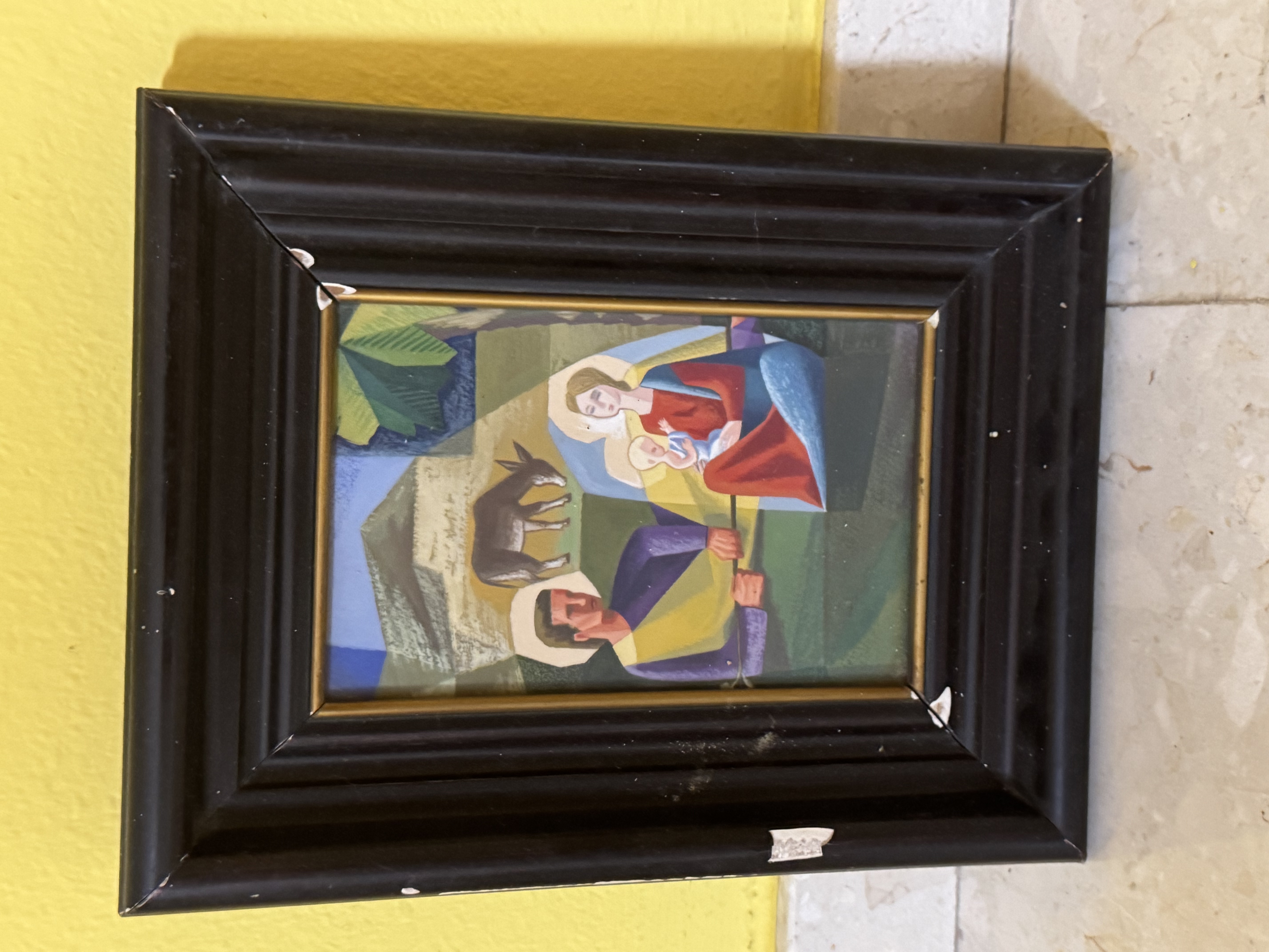 Cuadro antiguo acuarela 