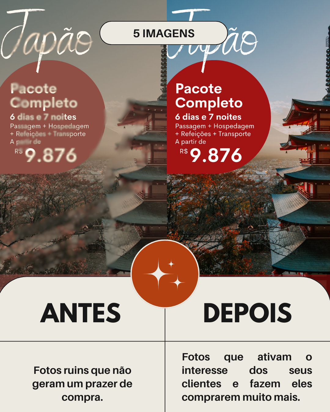 MELHORIA DE 5 IMAGENS DE IMÓVEIS