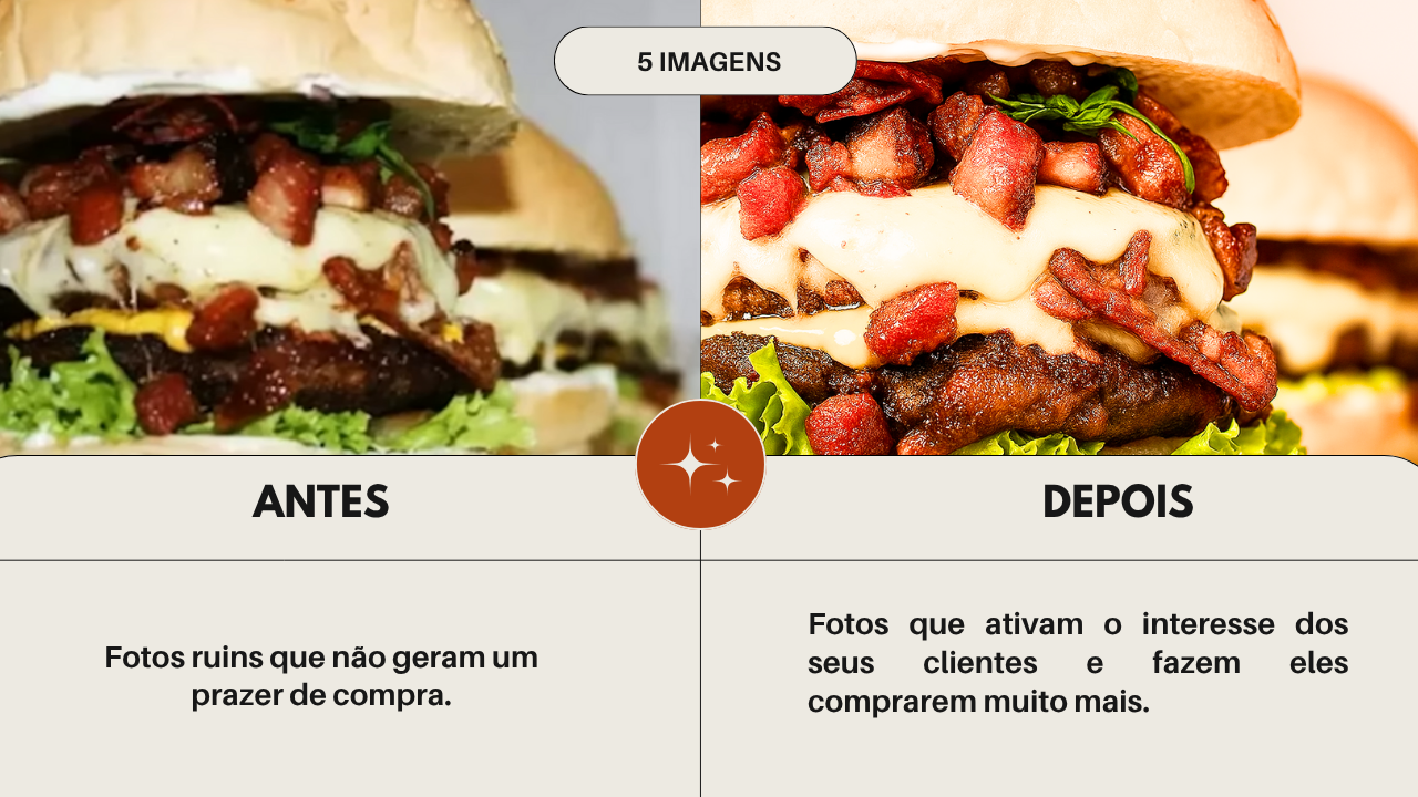 MELHORIA DE 5 IMAGENS DE COMIDA