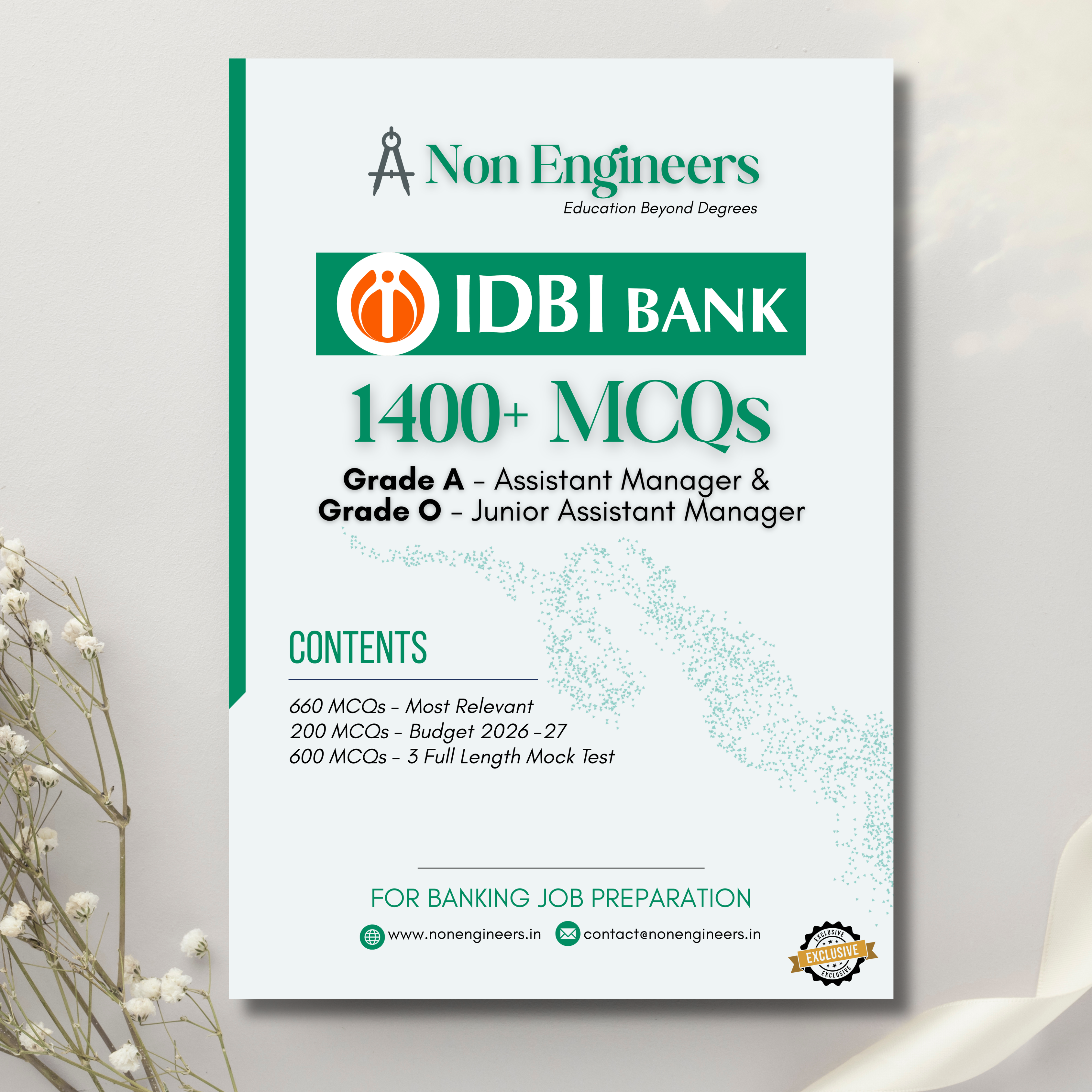 IDBI Bank Grade A & Grade O - 1400+ MCQs