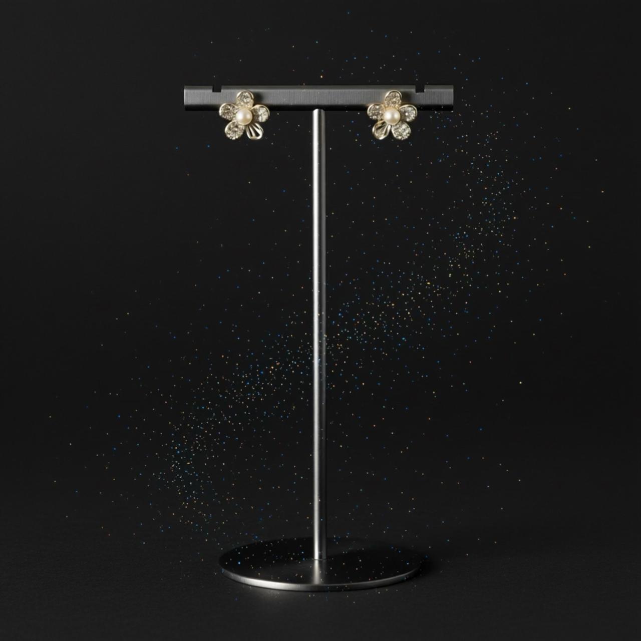 Floral Pearl Drop Earrings