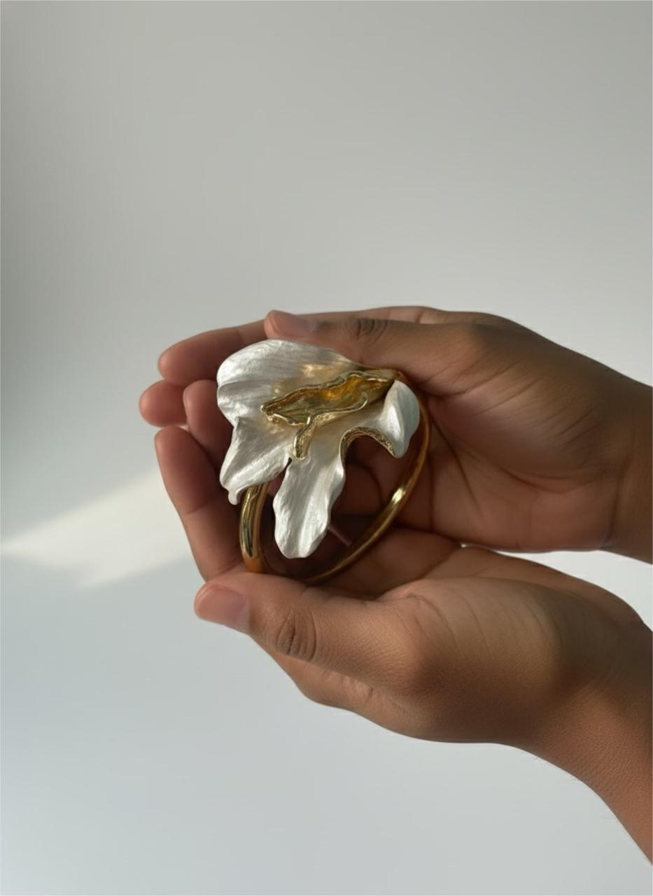 Statement Flower Cuff Bracelet