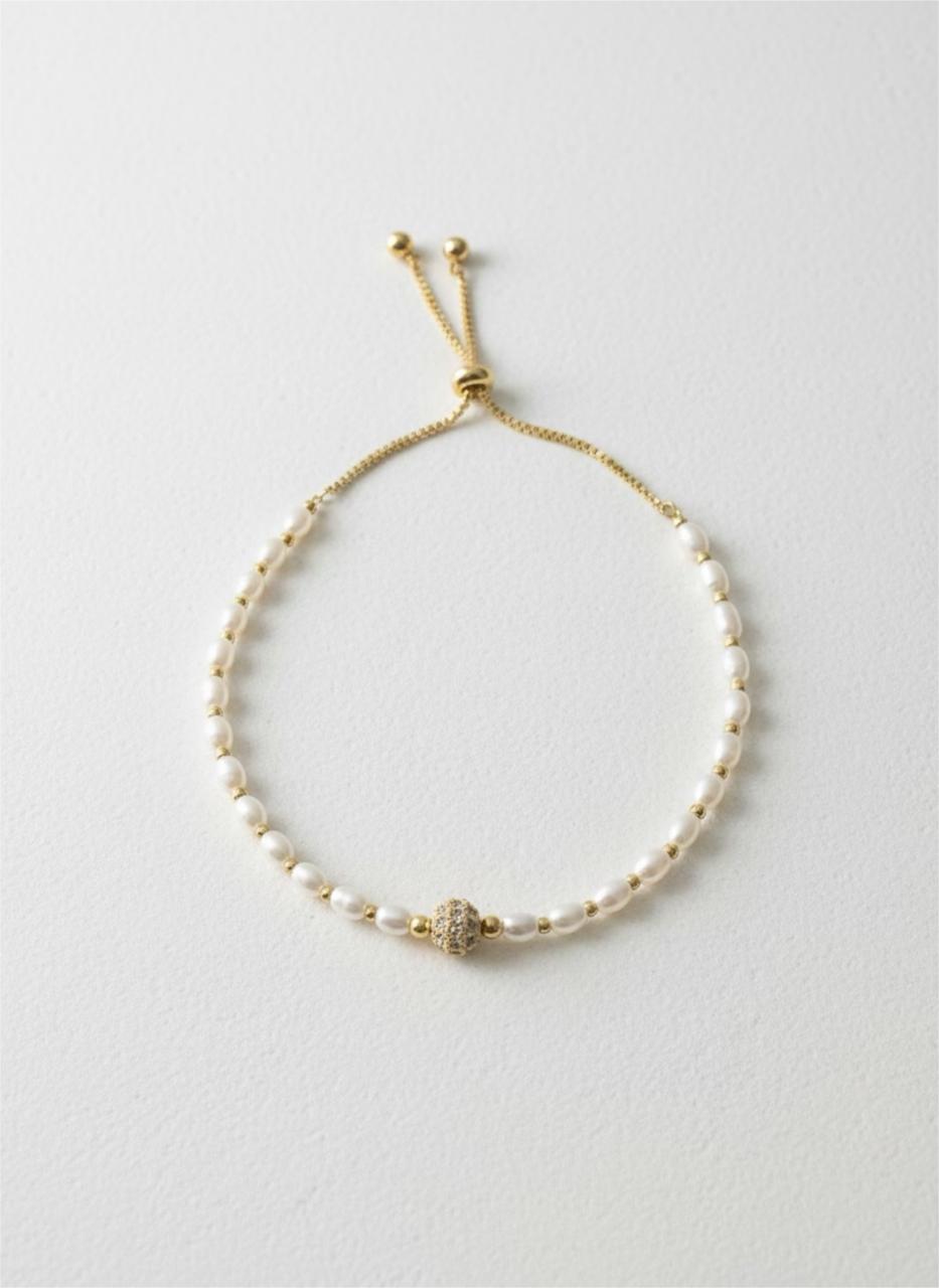 Pearl Gold Adjustable Bracelet