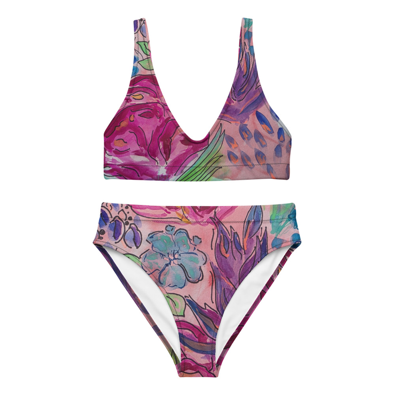 Recycled high-waisted bikini