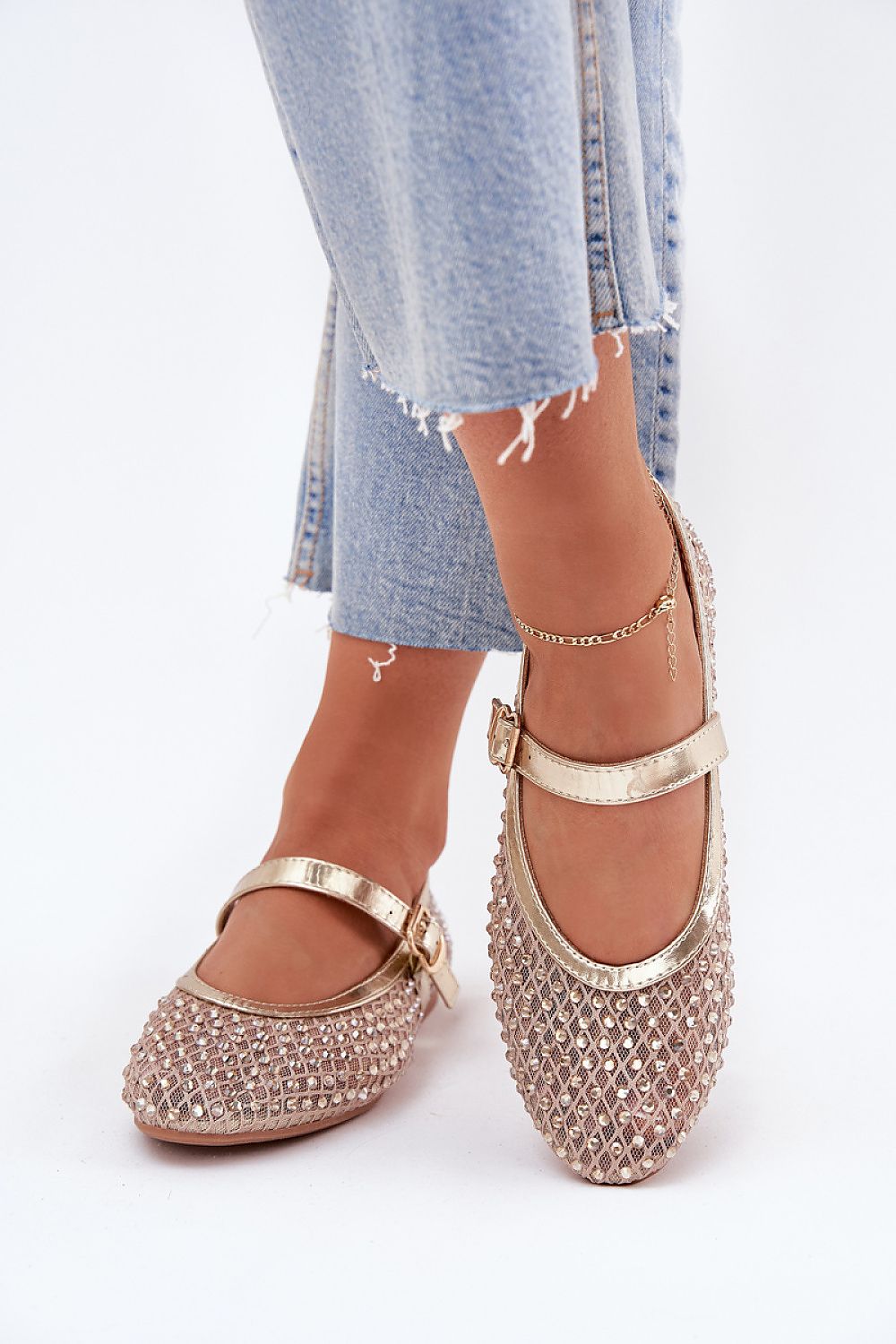 Sapatilha feminina dourada