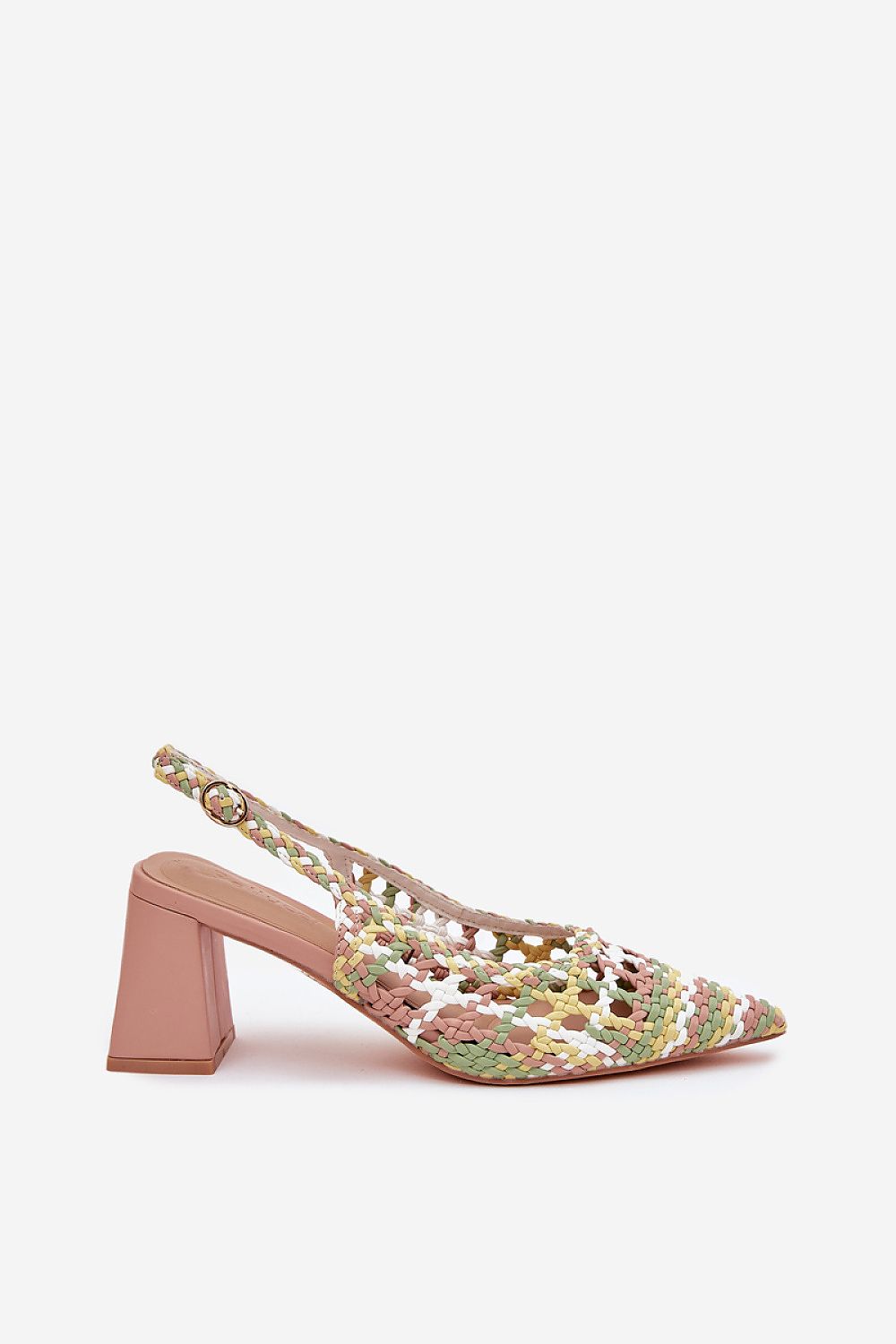 Sapato feminino slingback colorido