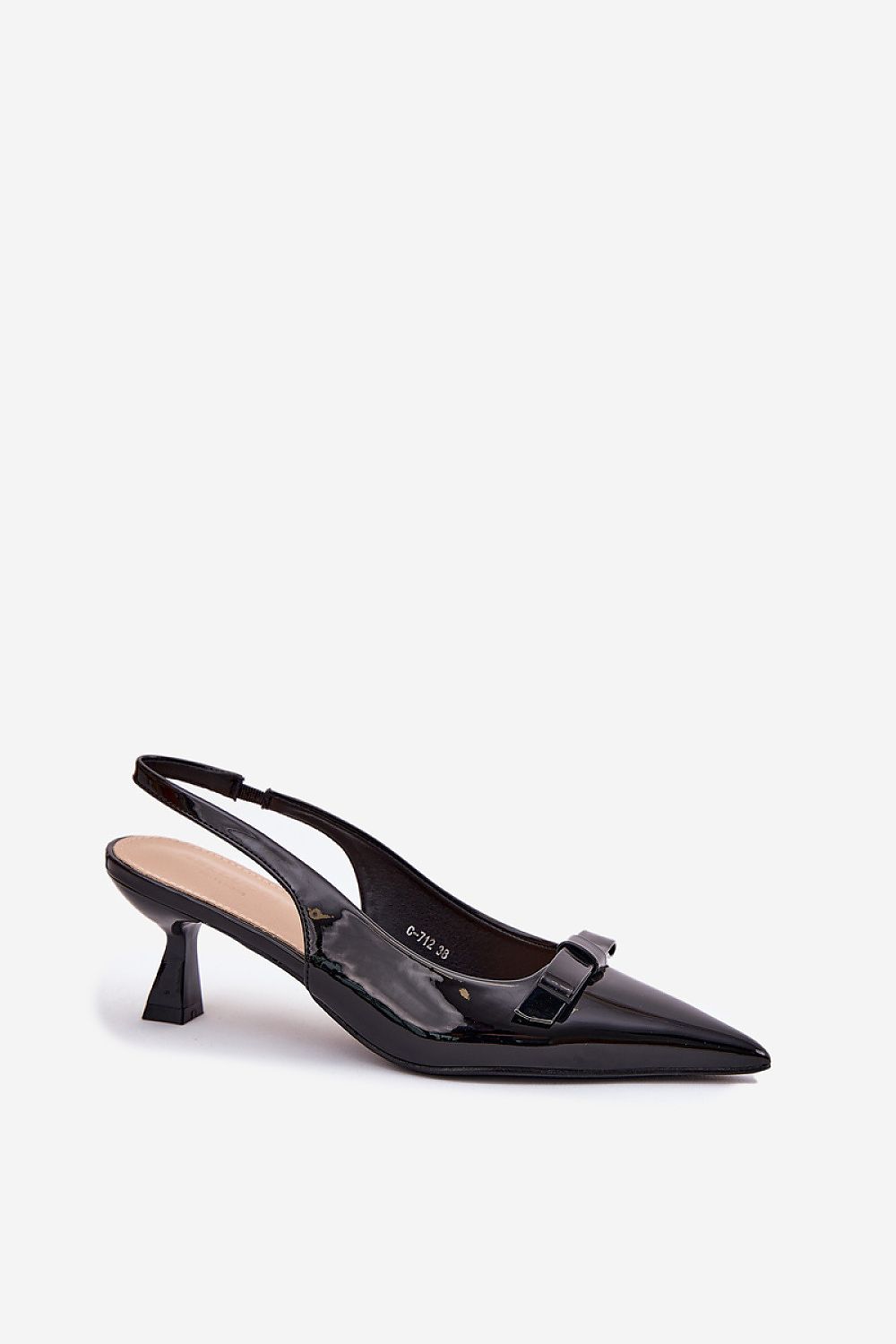 Sapato slingback de salto médio