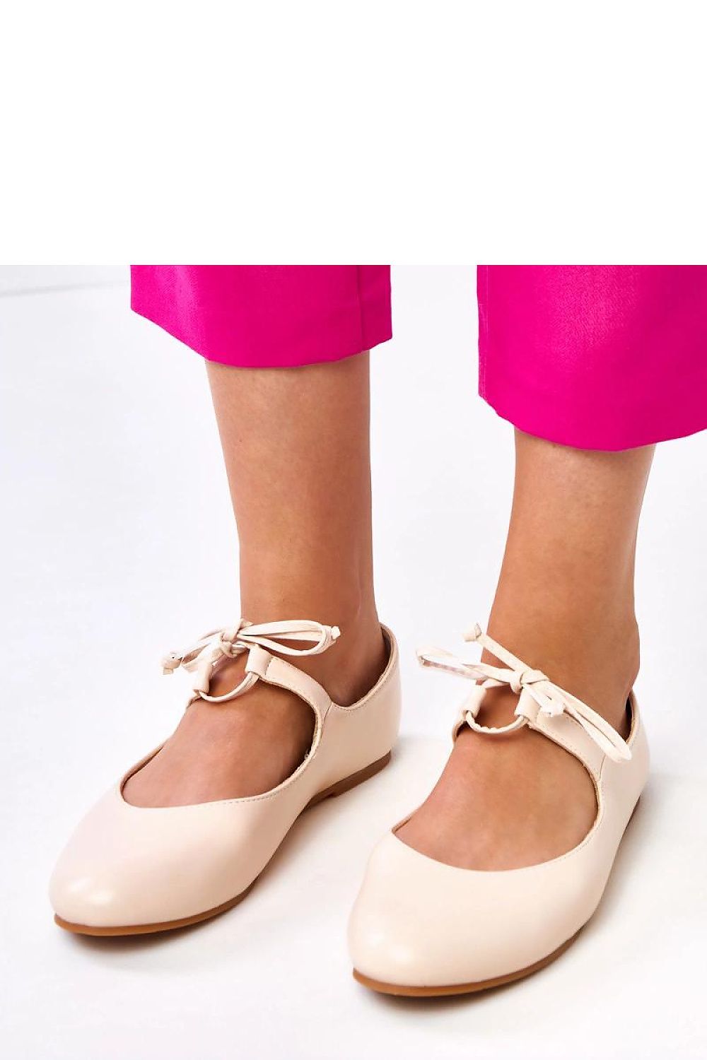 Sapatilhas de bailarina bege