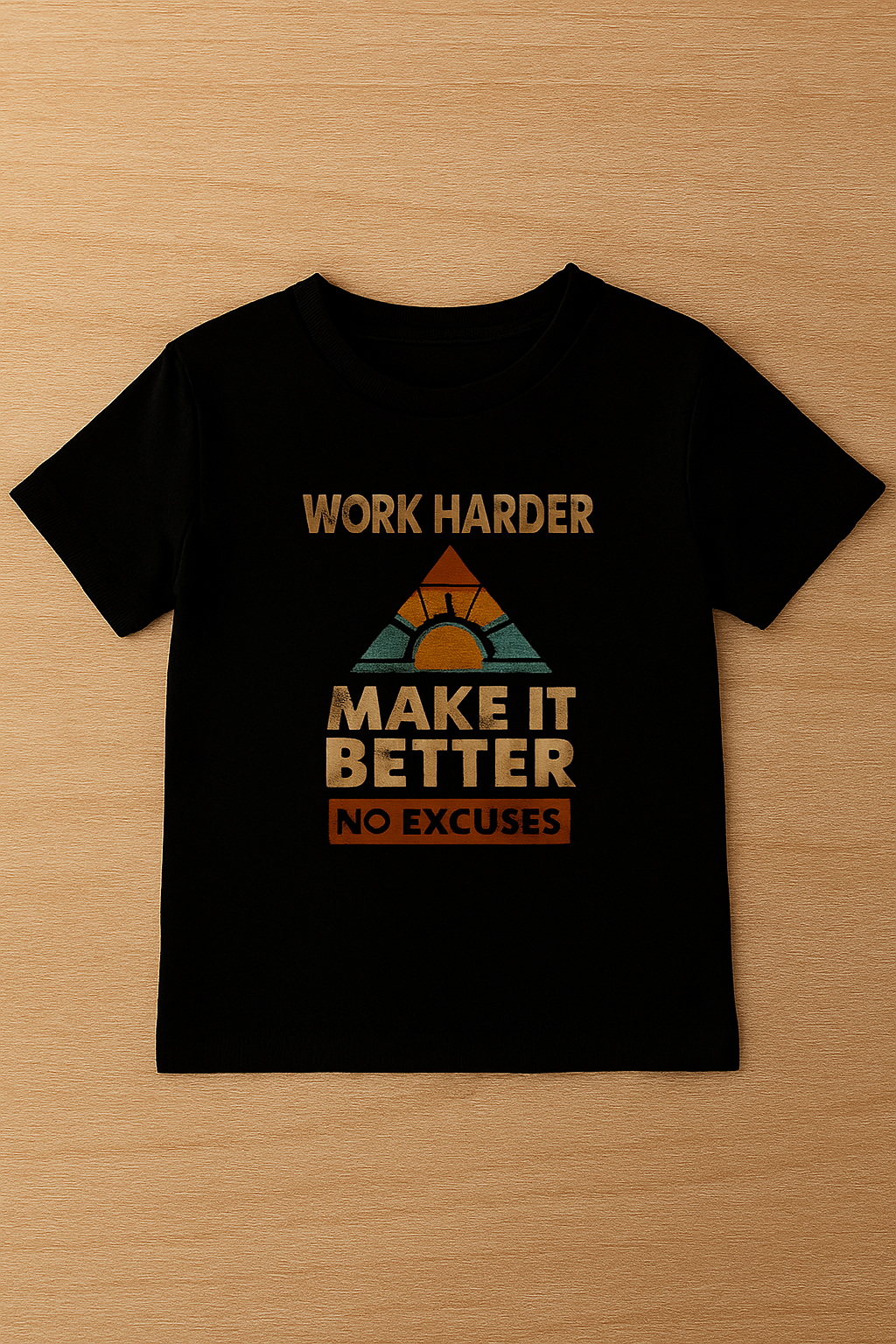 Camiseta motivacional preta