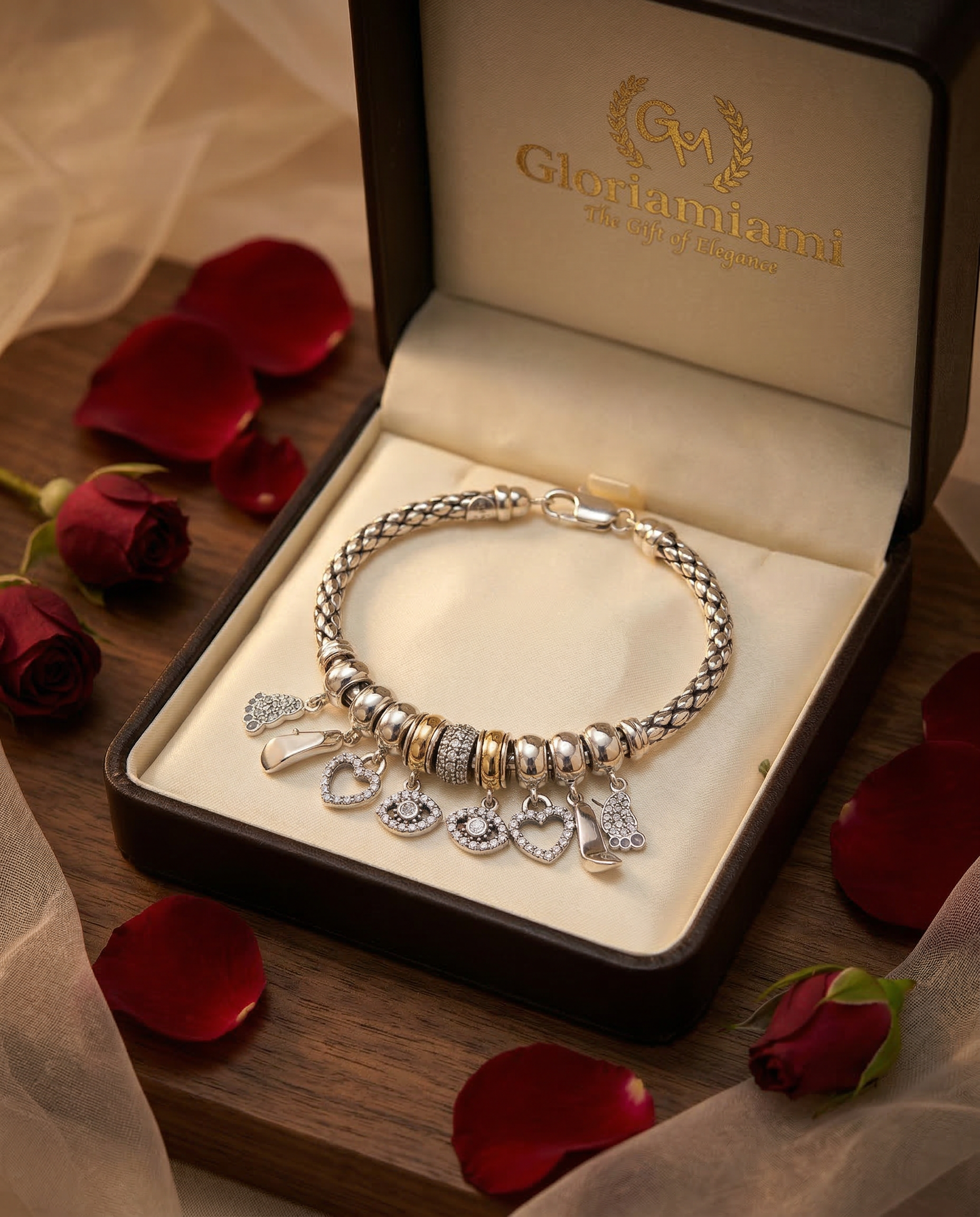 Pulsera de Encanto en Oro Plata