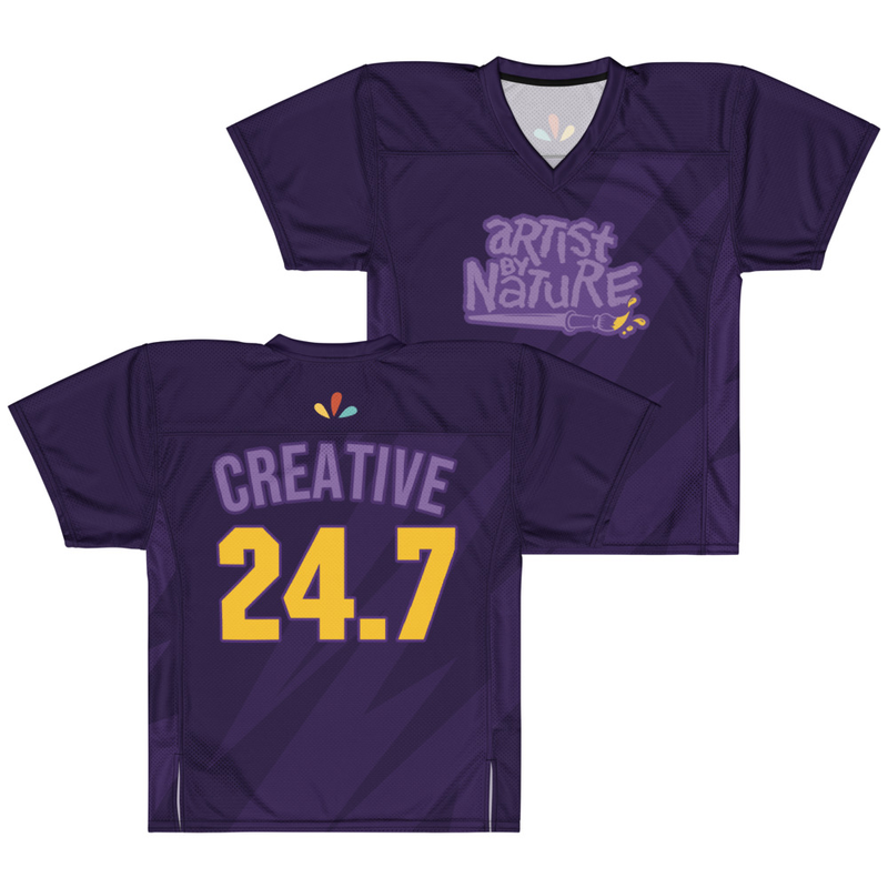 Artist By Nature Football Jersey - Purple Pattern