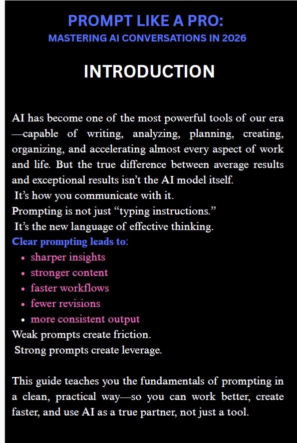 Prompt Like a Pro eBook