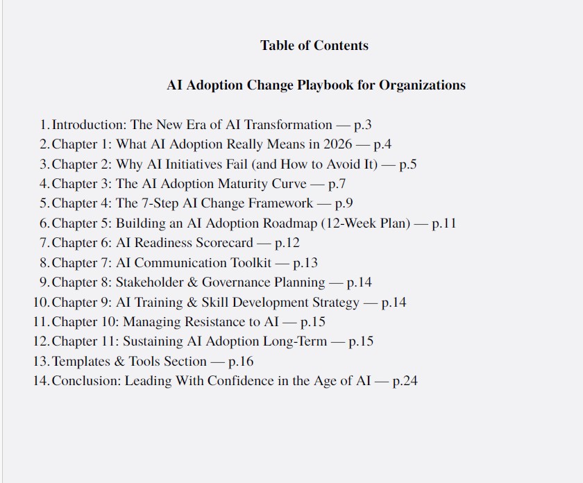 AI Adoption Change Playbook for Organizations