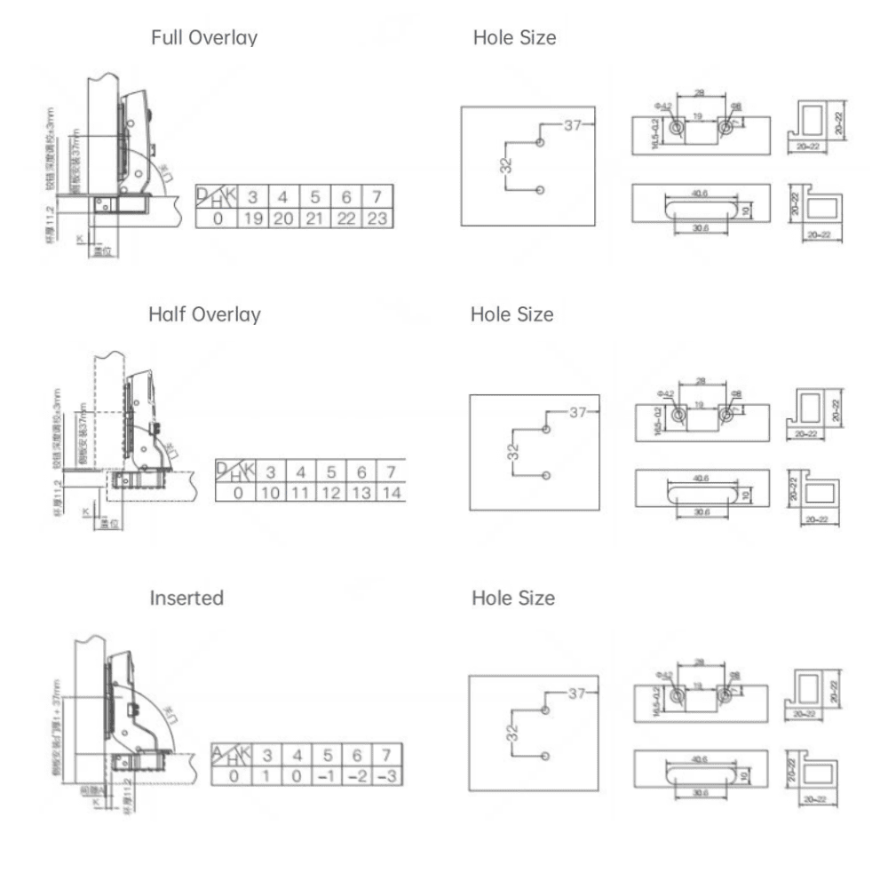 Three-Section Force Damping Hinge For Aluminium-Frame Door