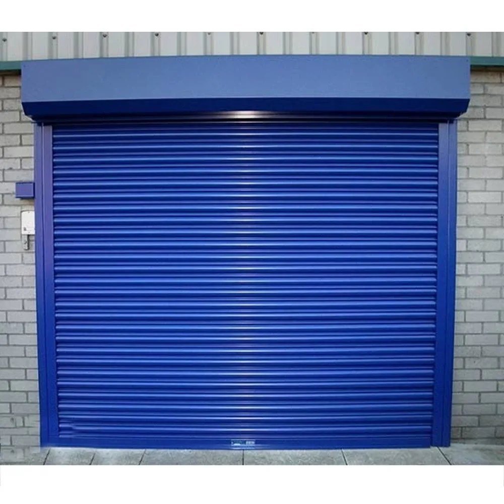 Blue Roller Shutter Door