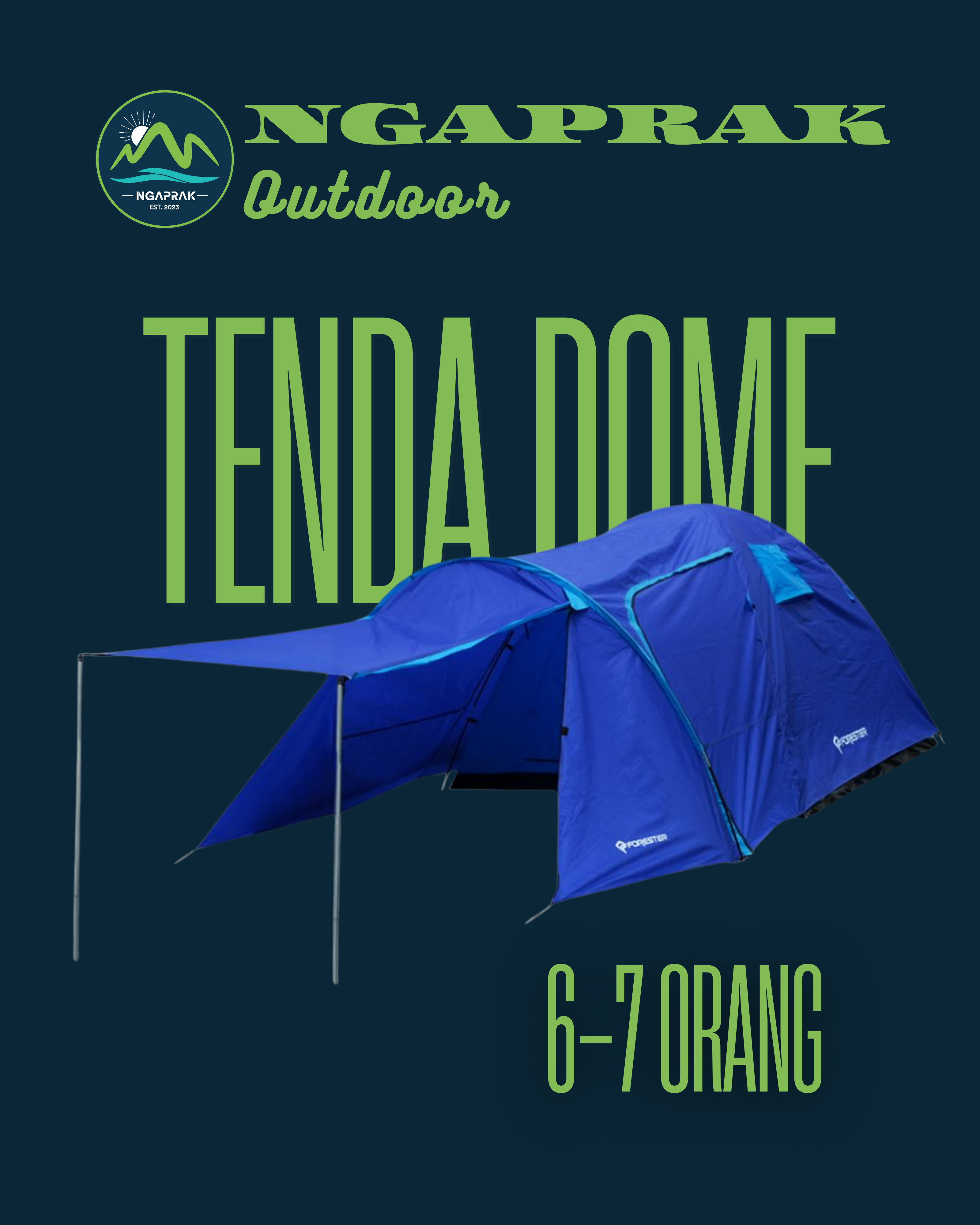 Tenda Dome Kapasitas 6-7 Orang