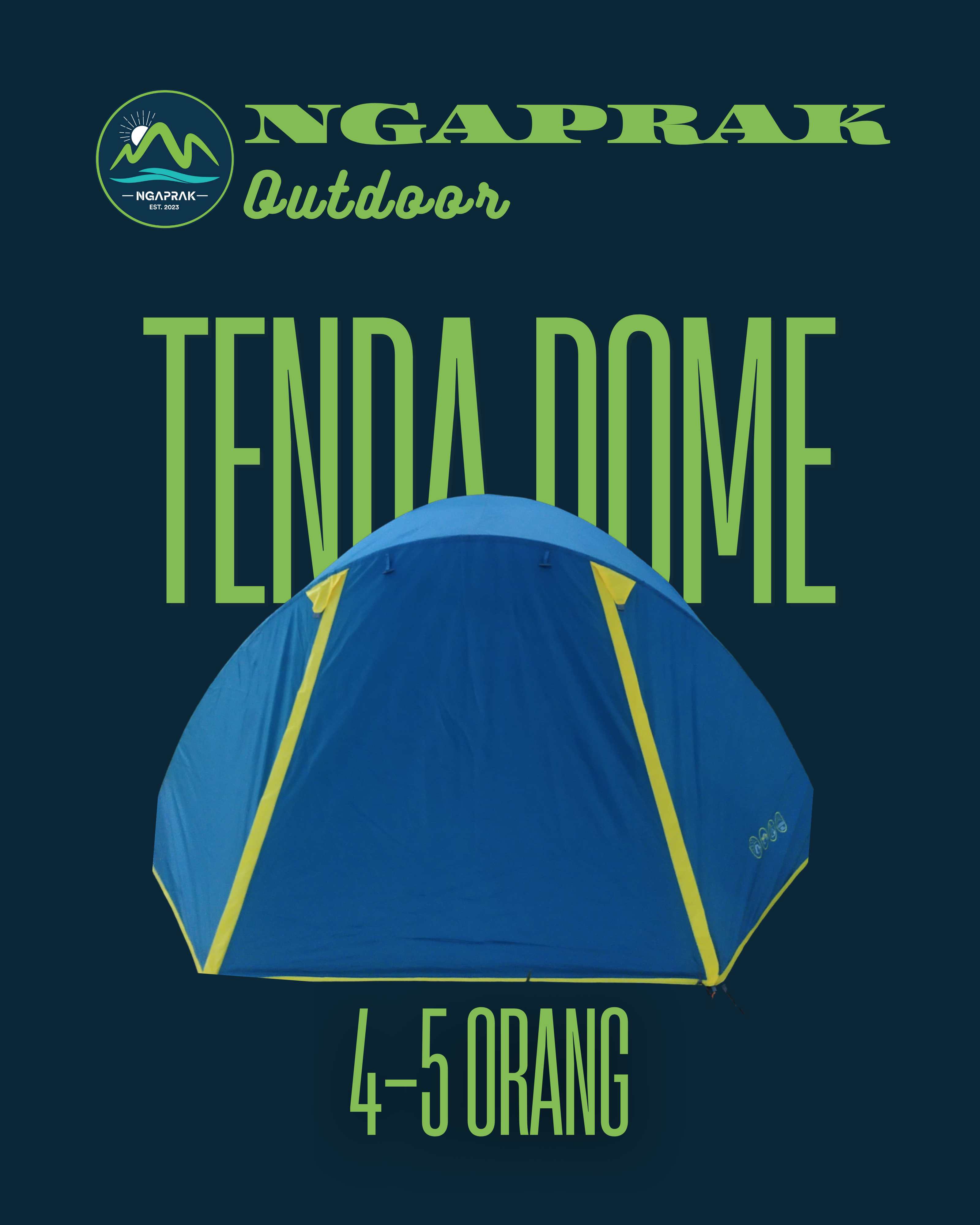 Tenda Dome Kapasitas 4-5 Orang