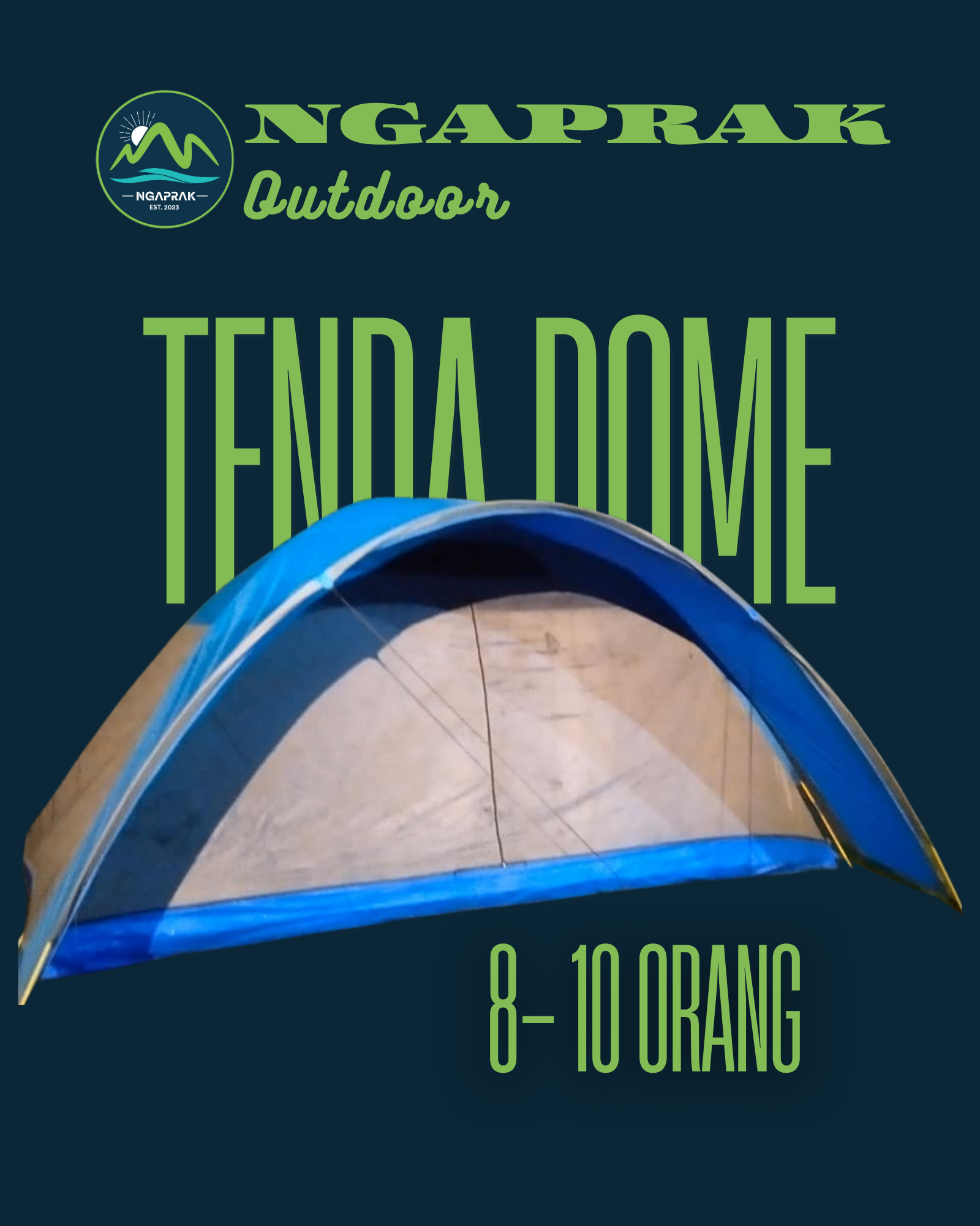 Tenda Dome Kapasitas 8-10 Orang