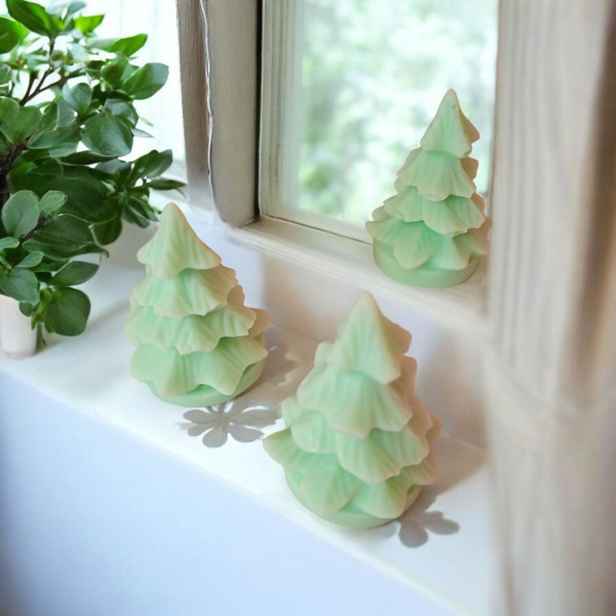 Vela árbol navideño