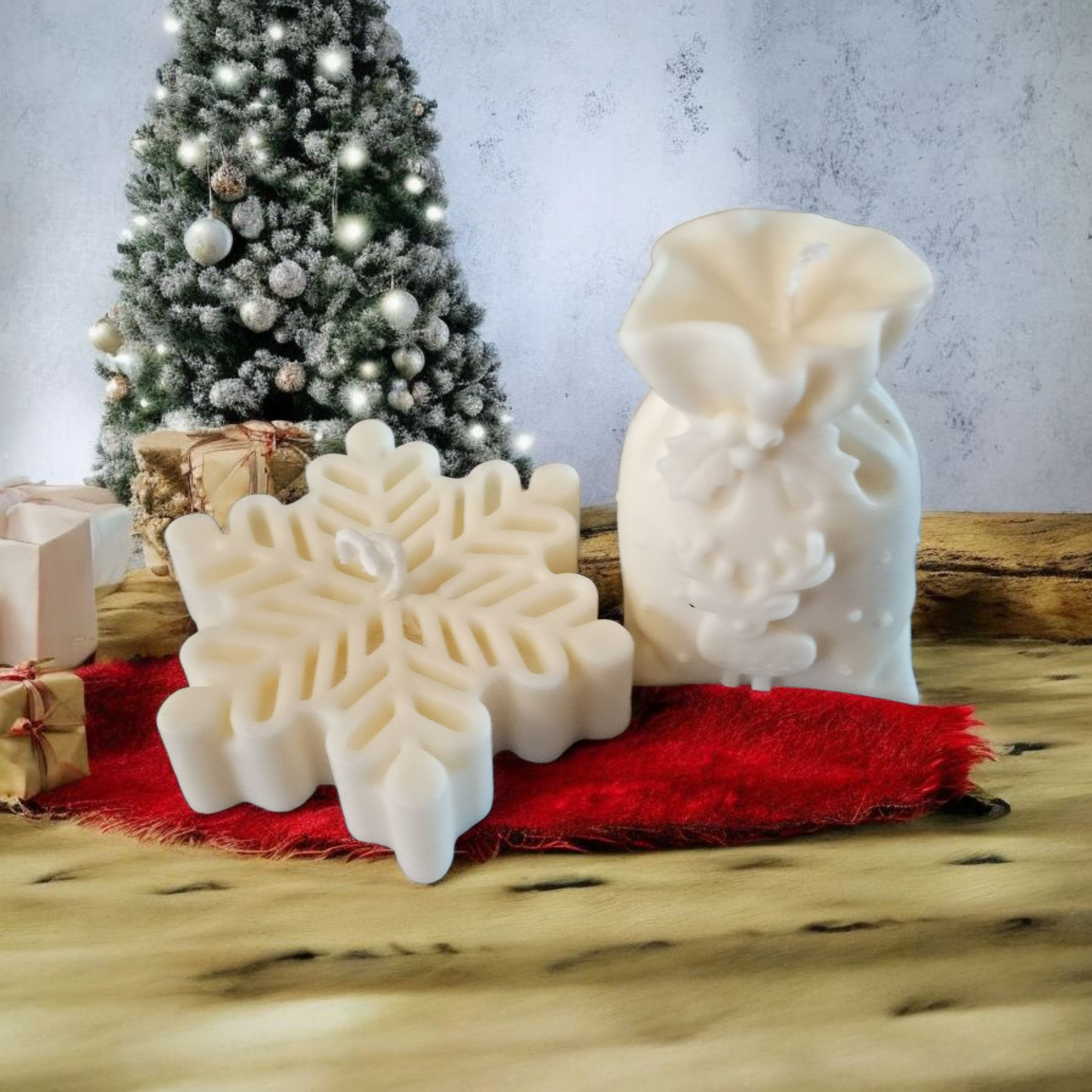 Velas artesanales navideñas