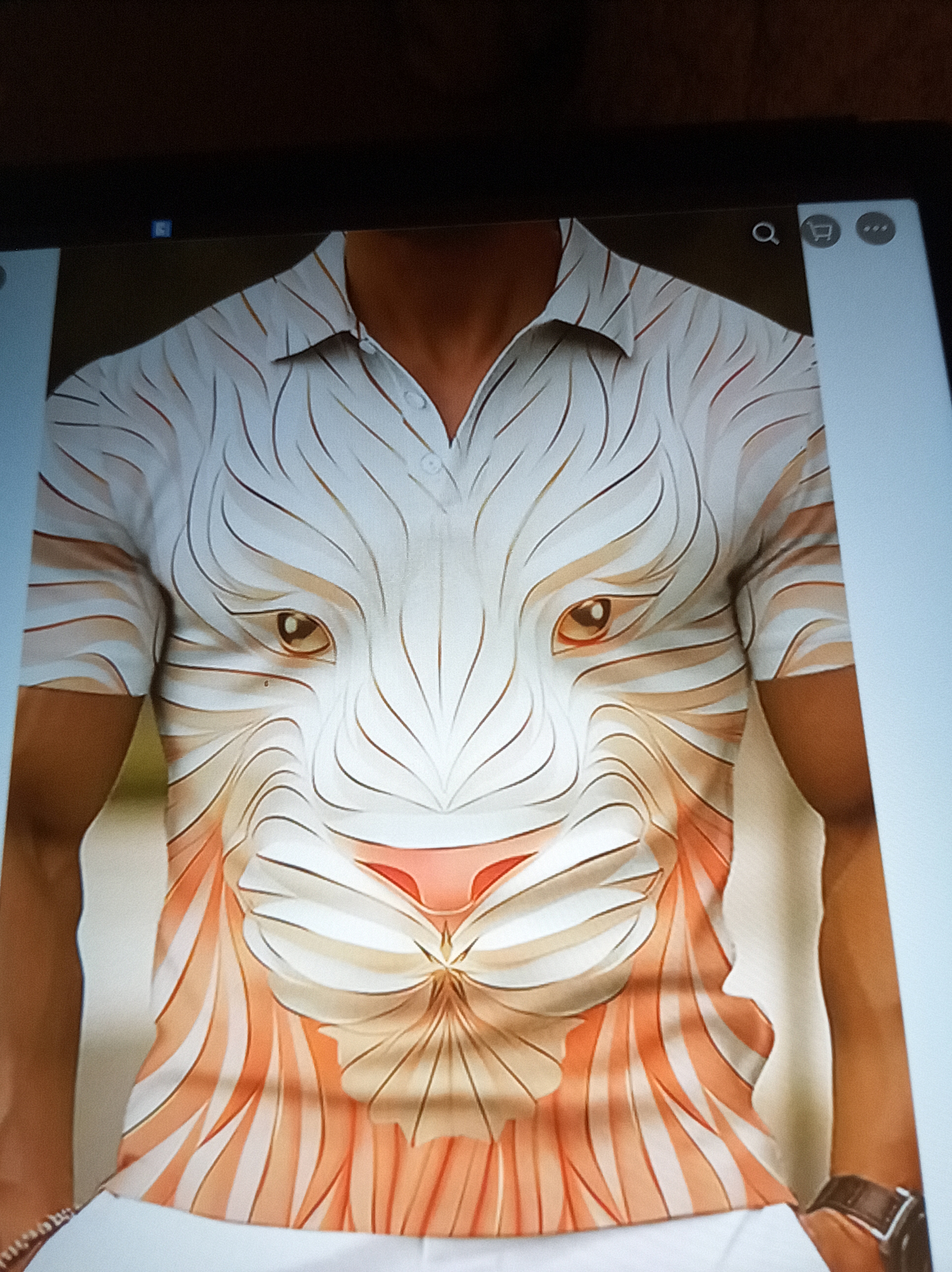 Men's Lion Graphic Polo Shirt