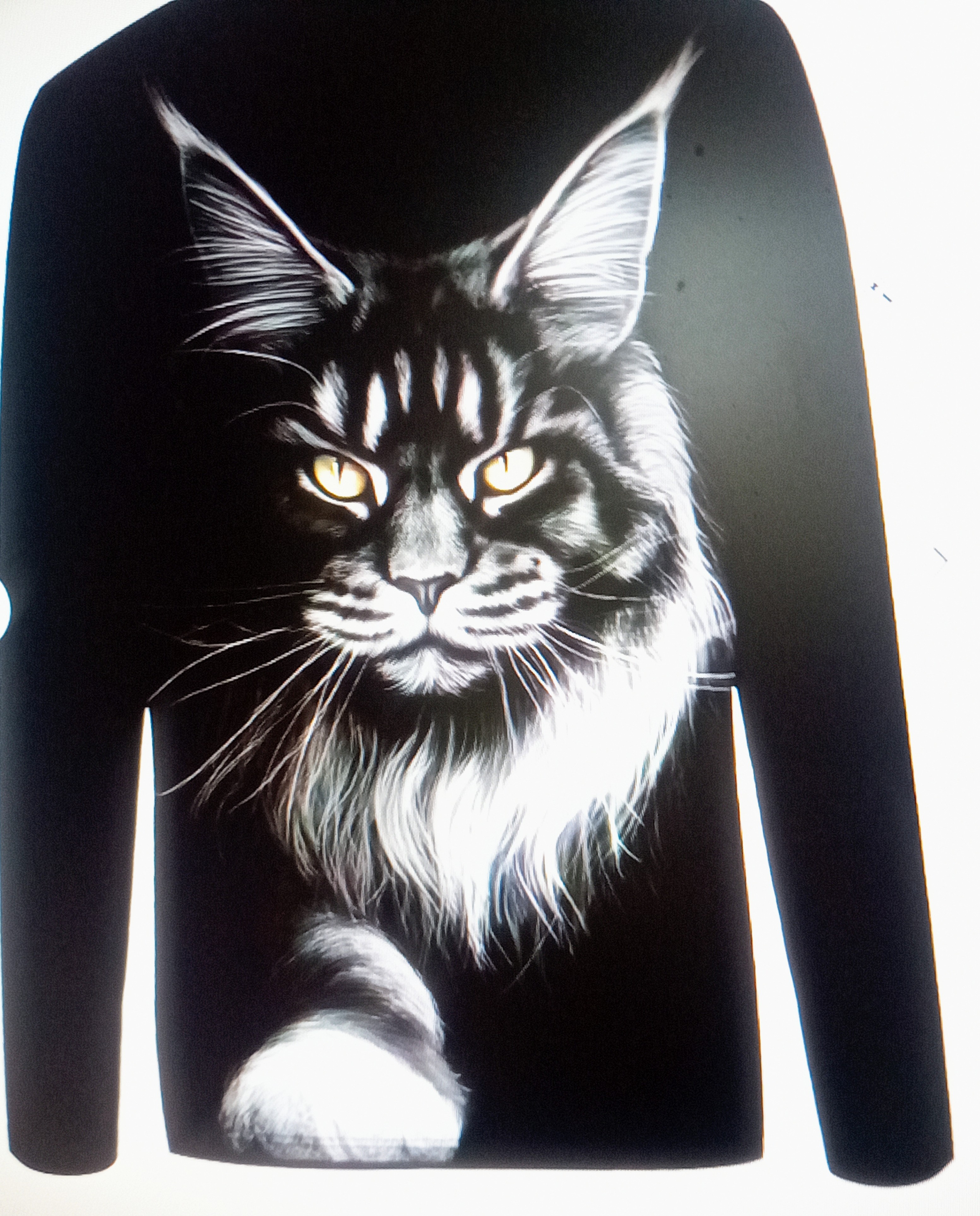Cat Print Sweatshirt