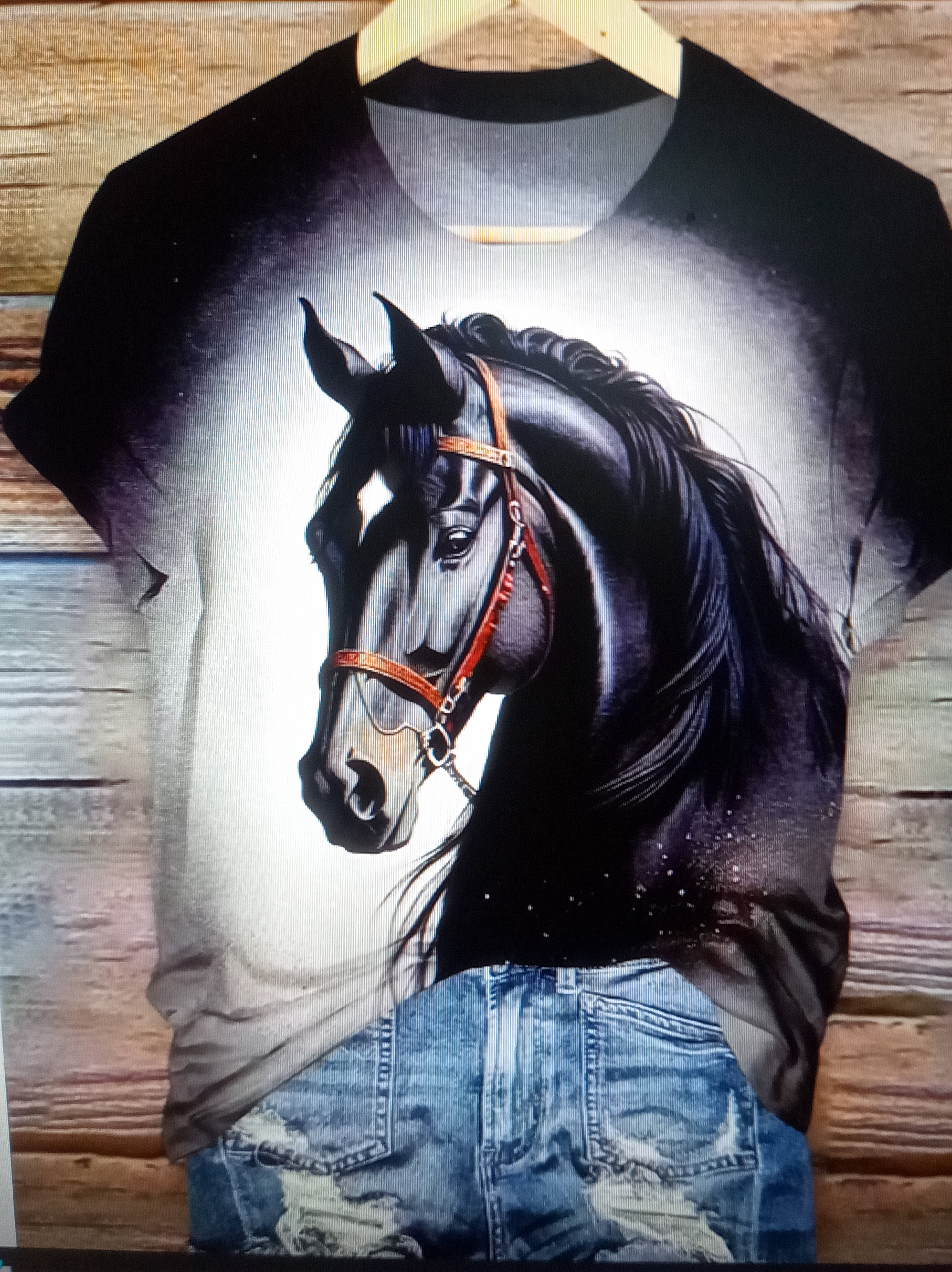 Black Horse Graphic T-Shirt
