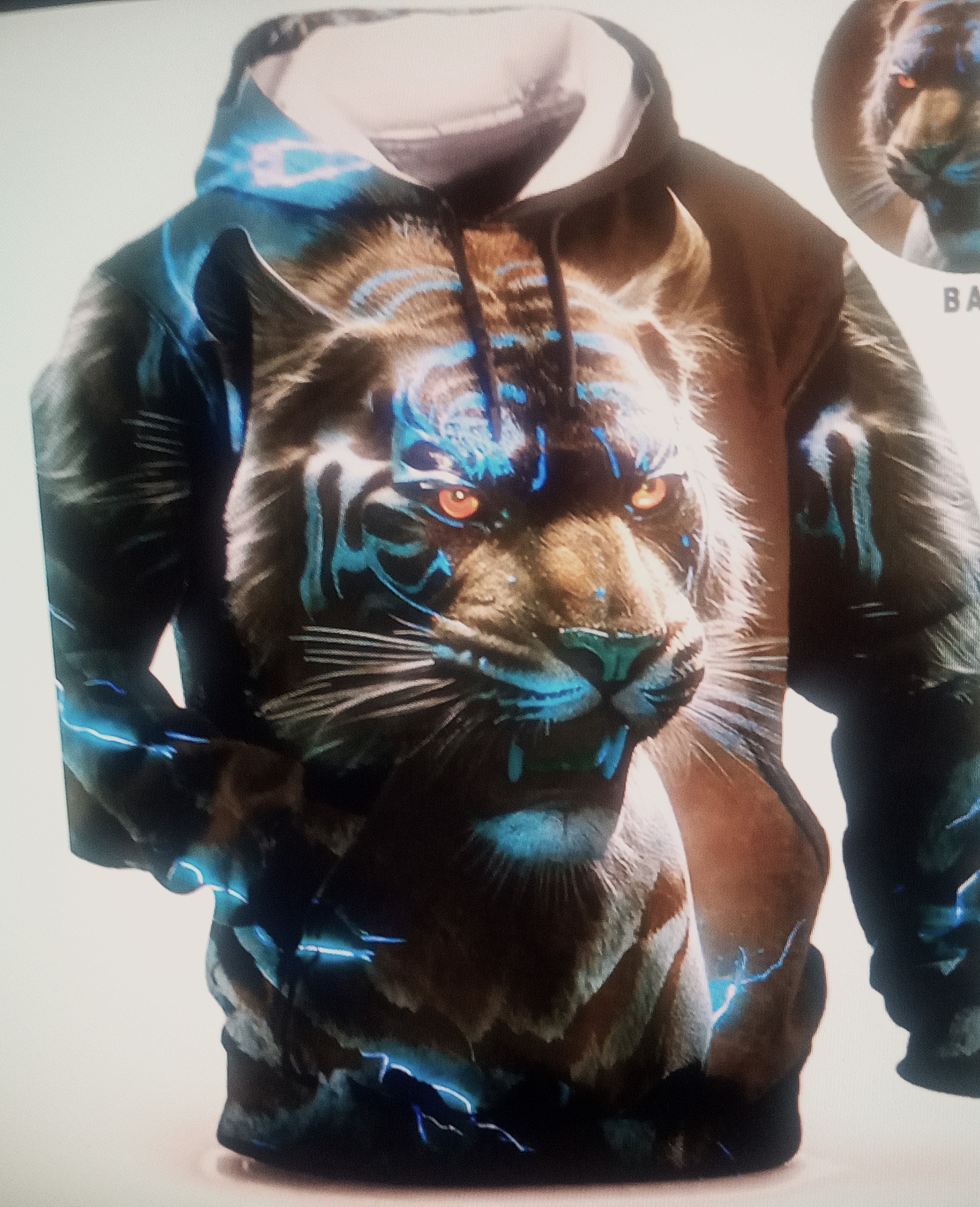 3D Electric Tiger Hoodie