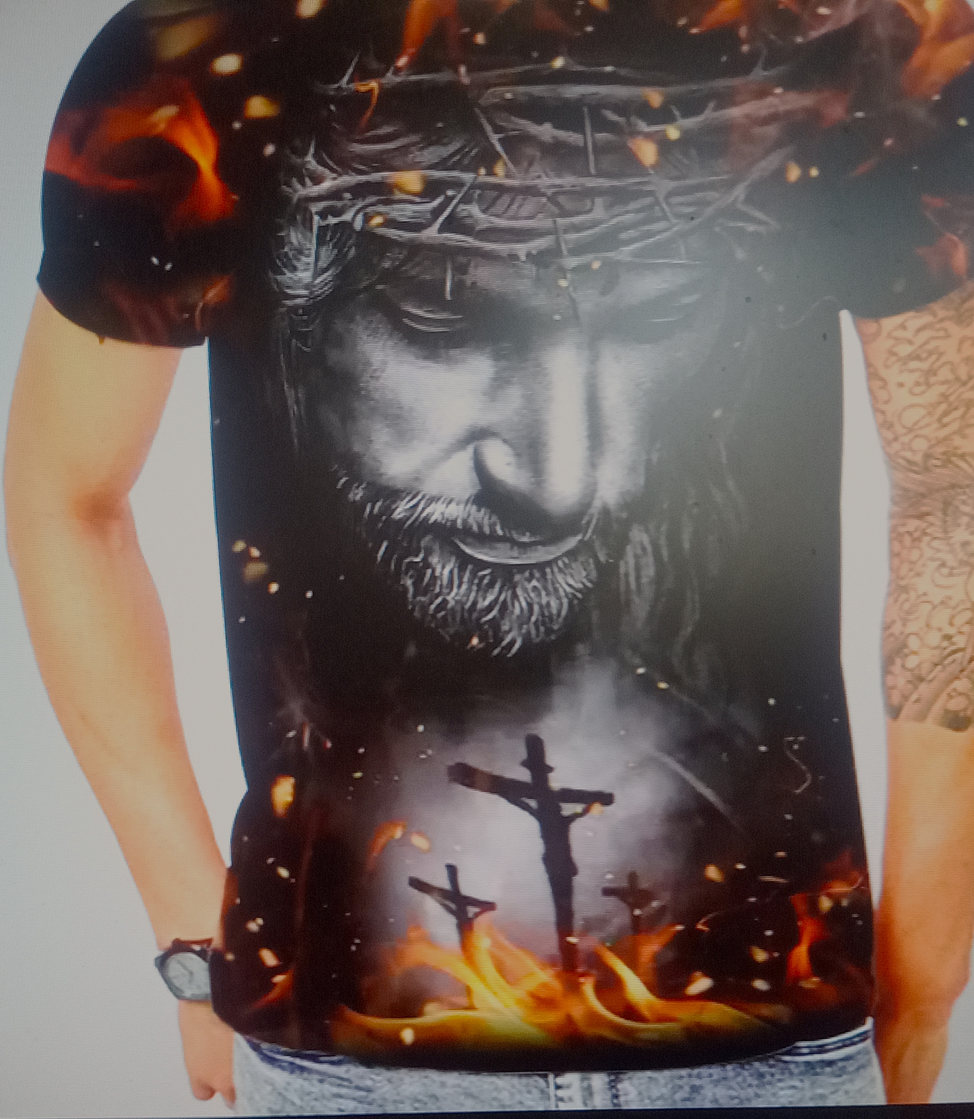 Jesus Graphic Print T-Shirt