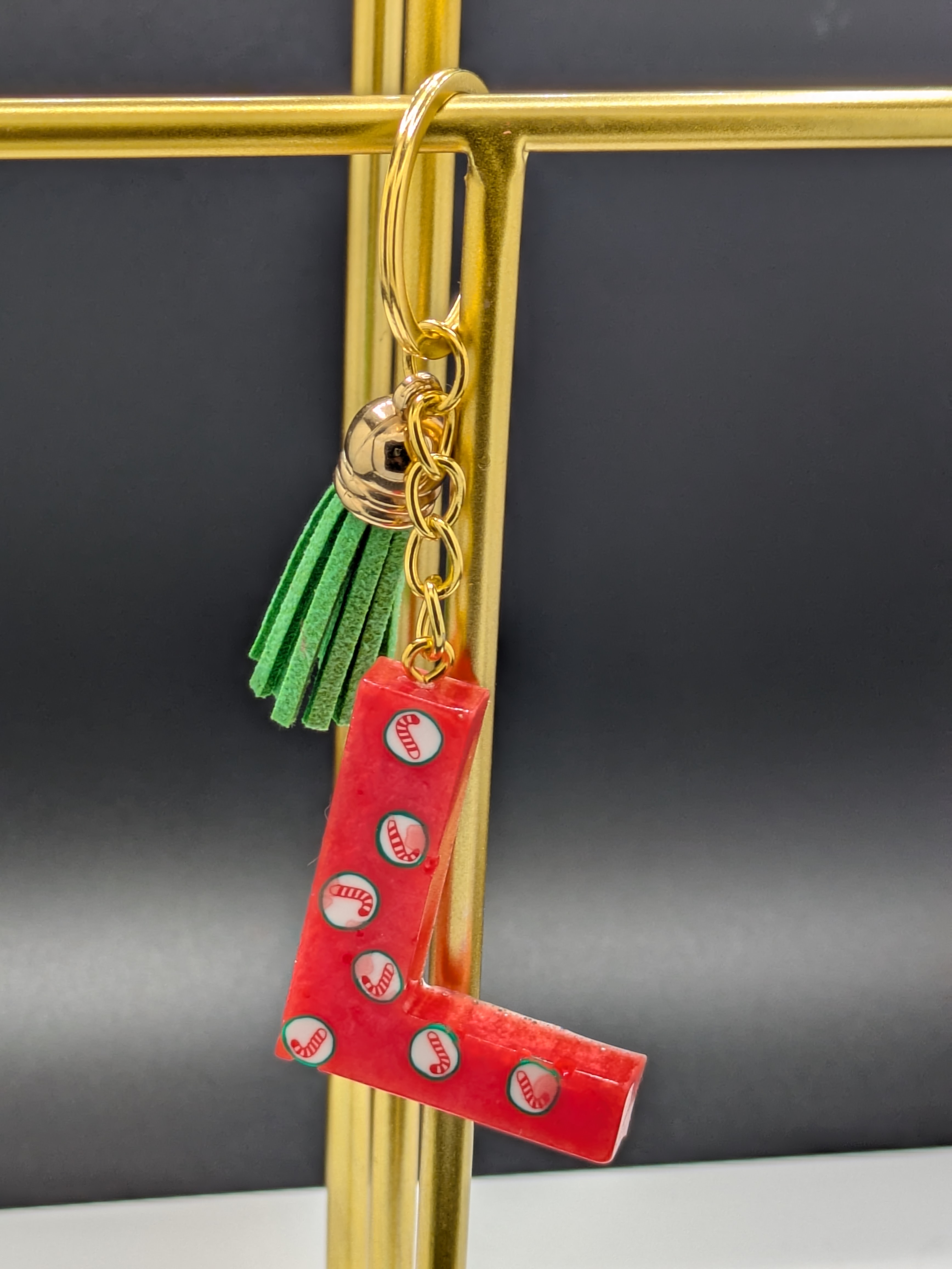 Red 'L' Shaped Keychain