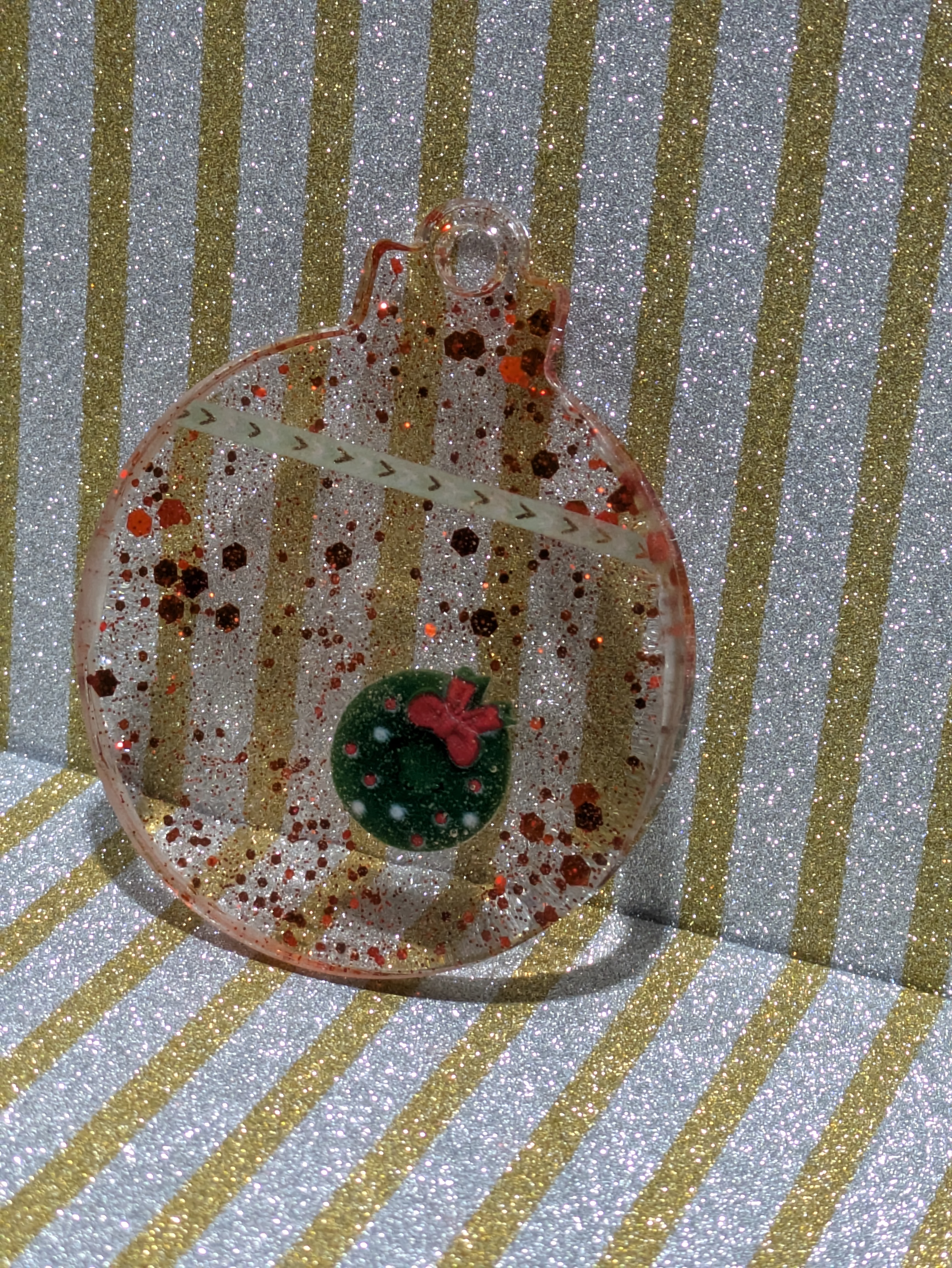 Glitter Resin Christmas Ornament