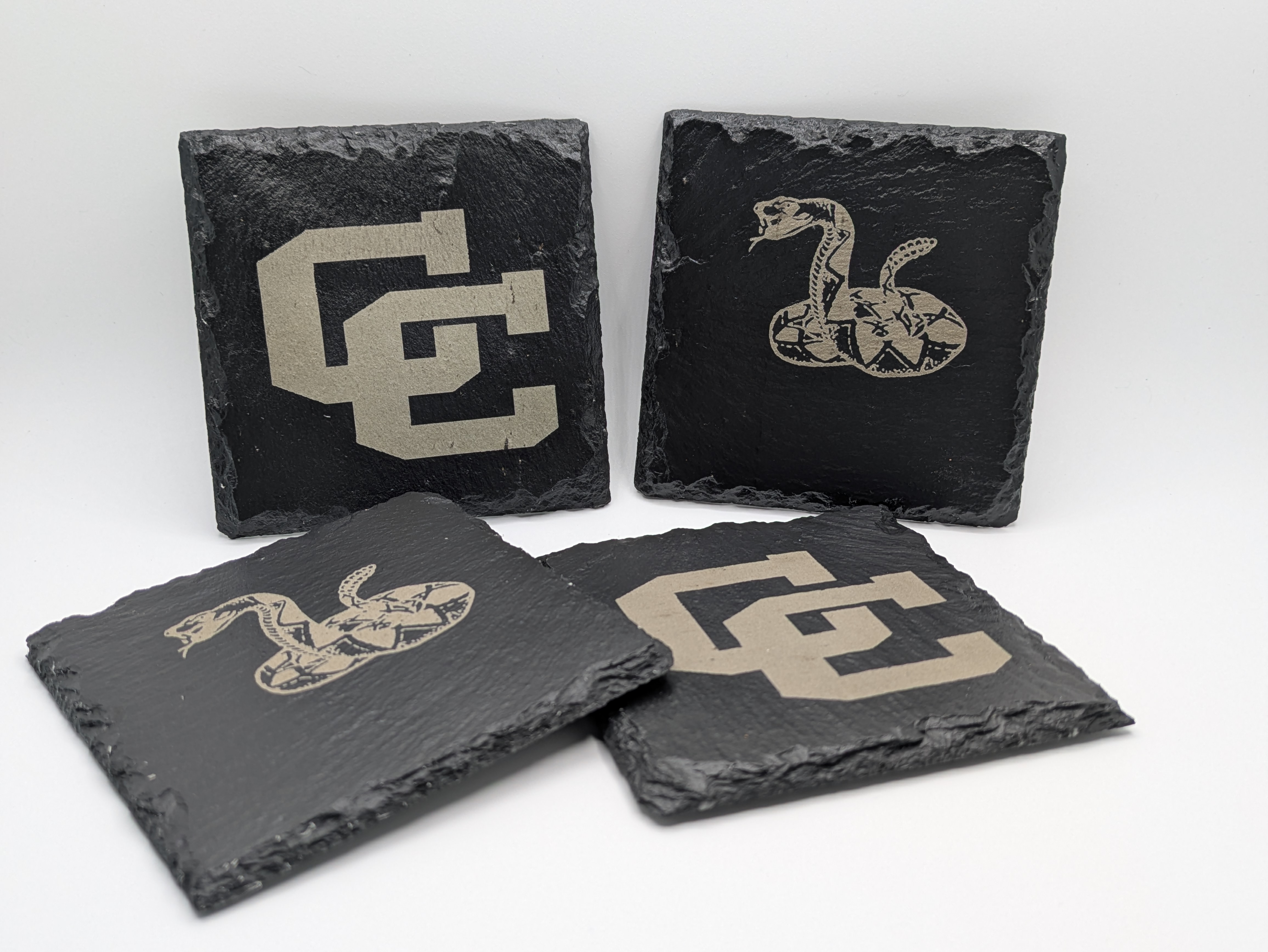 Engraved Slate Coaster Set of 4