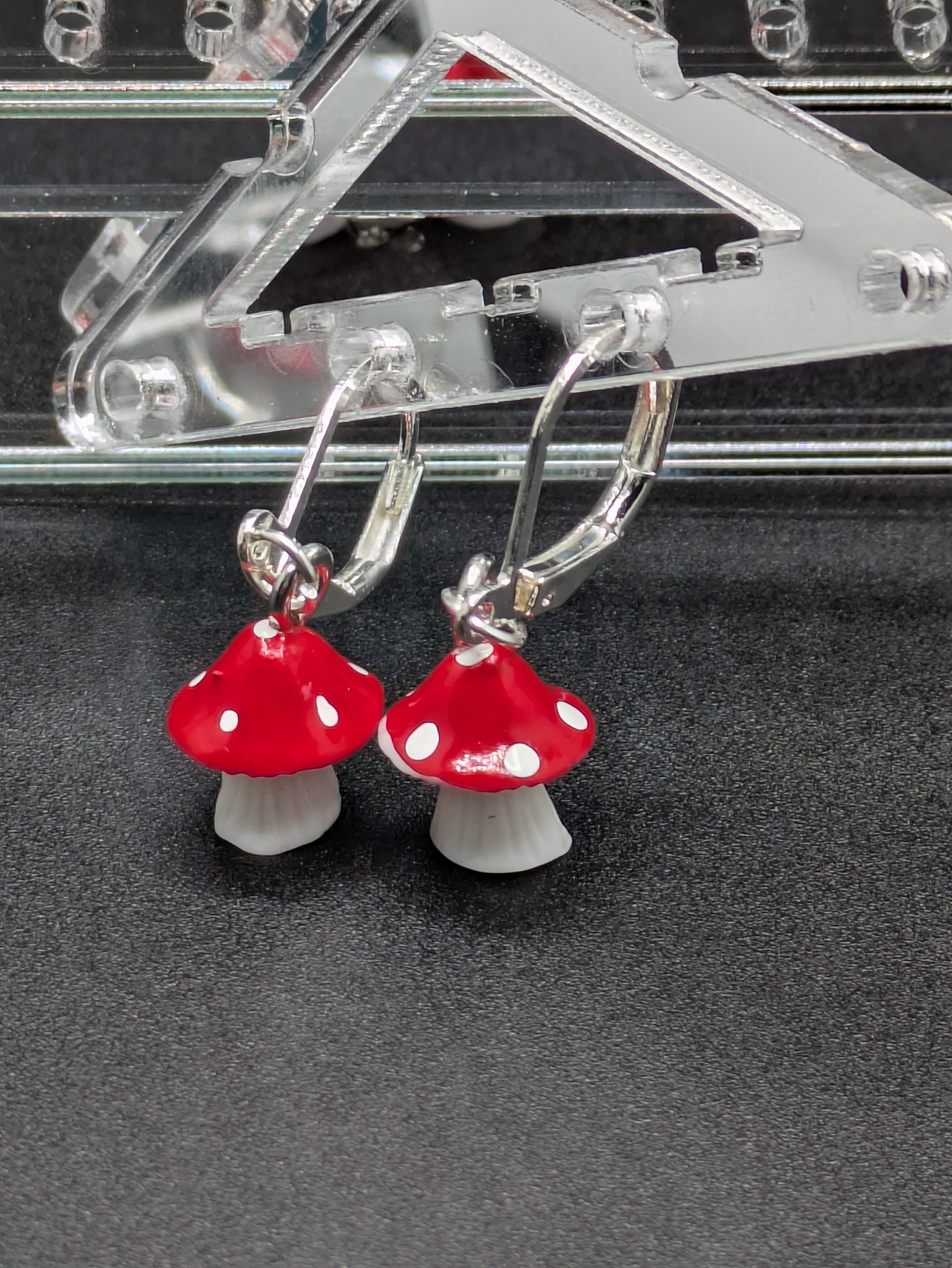 Red Mushroom Earrings