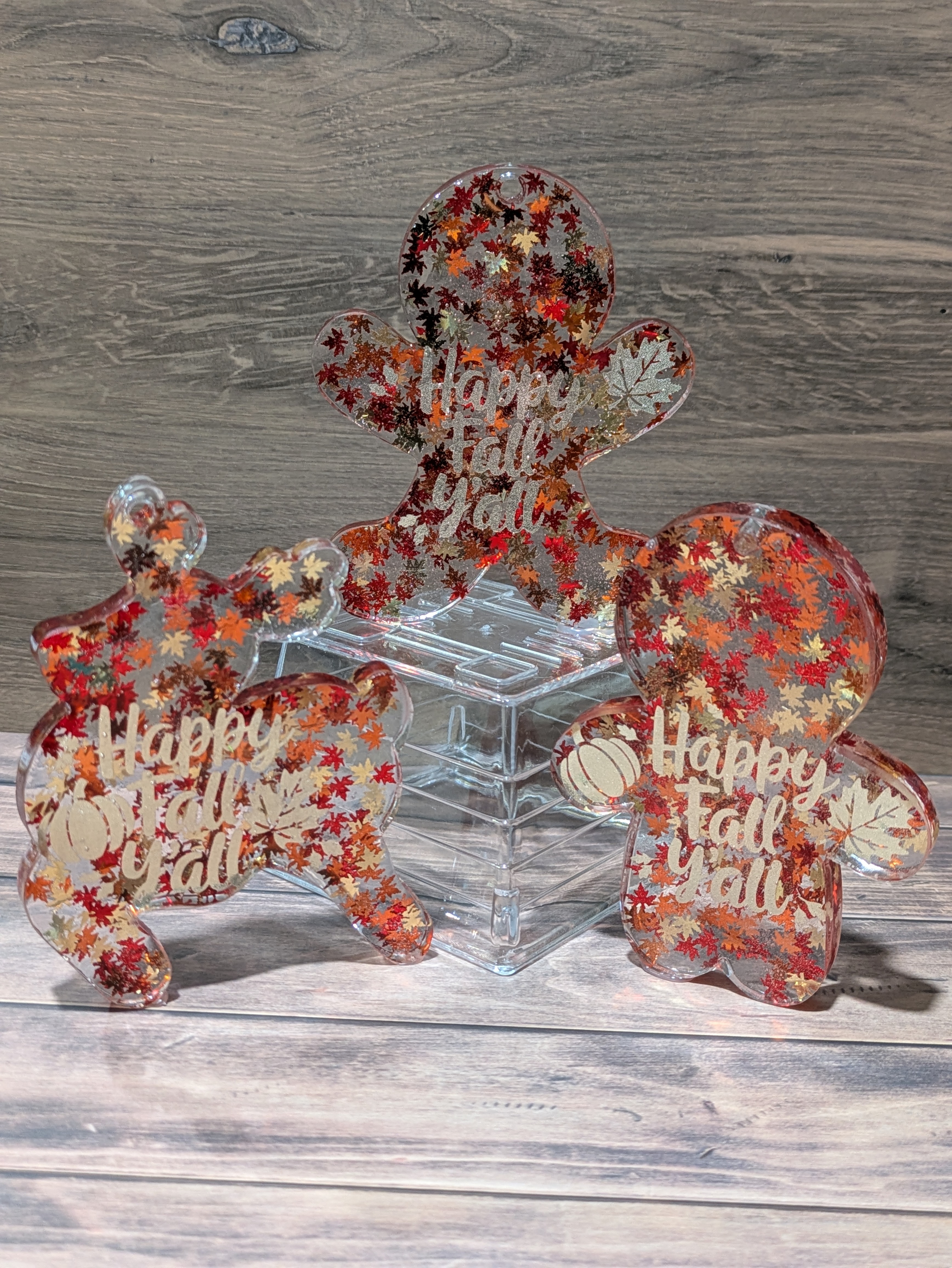 Fall-themed Resin Decorations 3 set