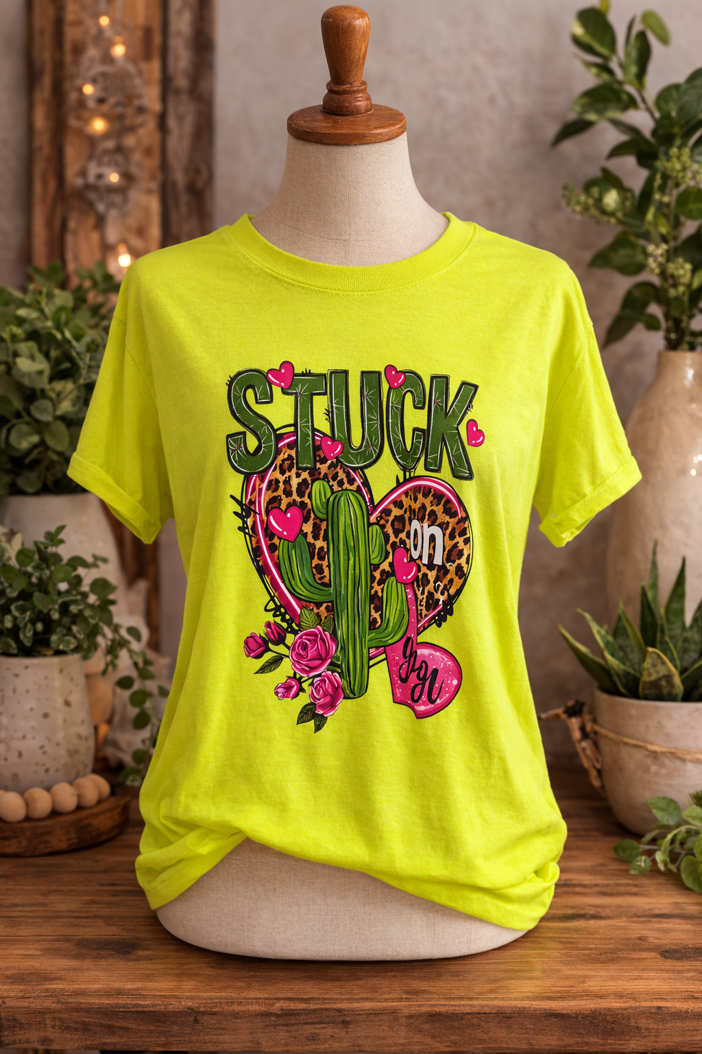 Stuck On You Neon T-Shirt Sz L