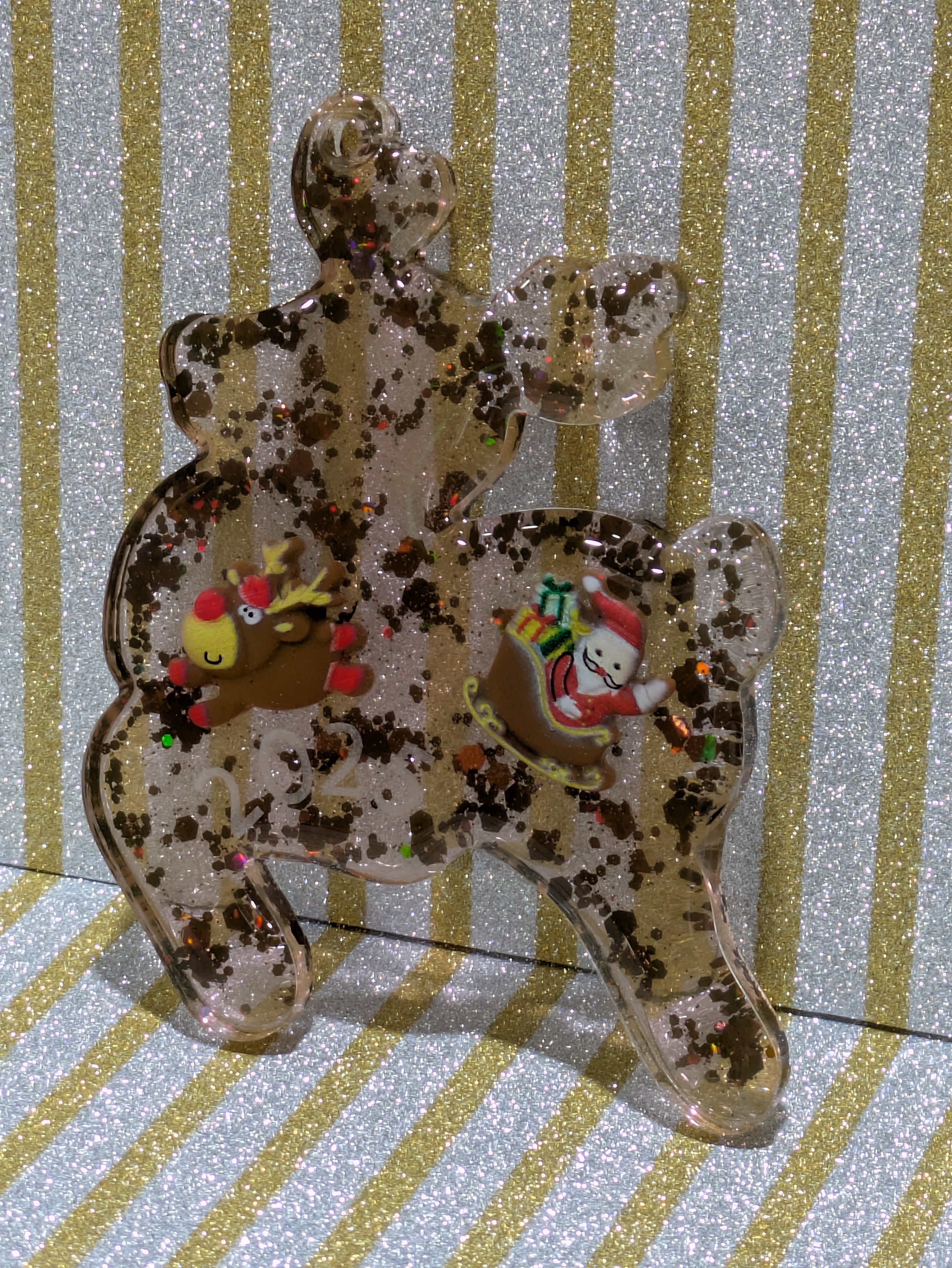 Glitter Reindeer Christmas Decoration