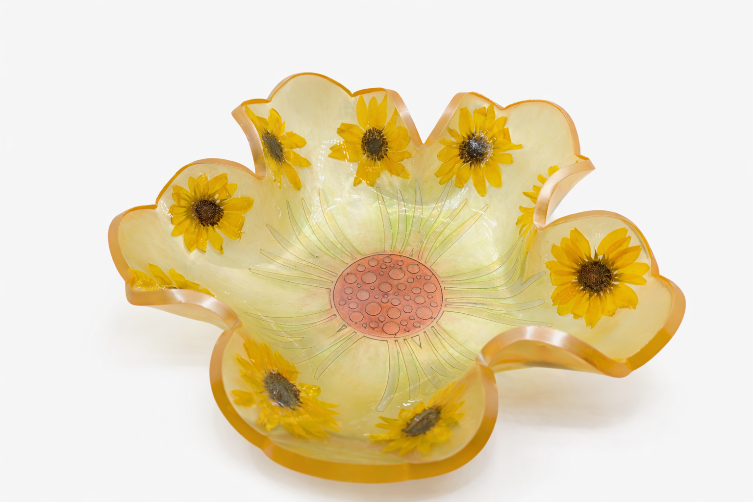 Sunflower Decorative Resin Bowl