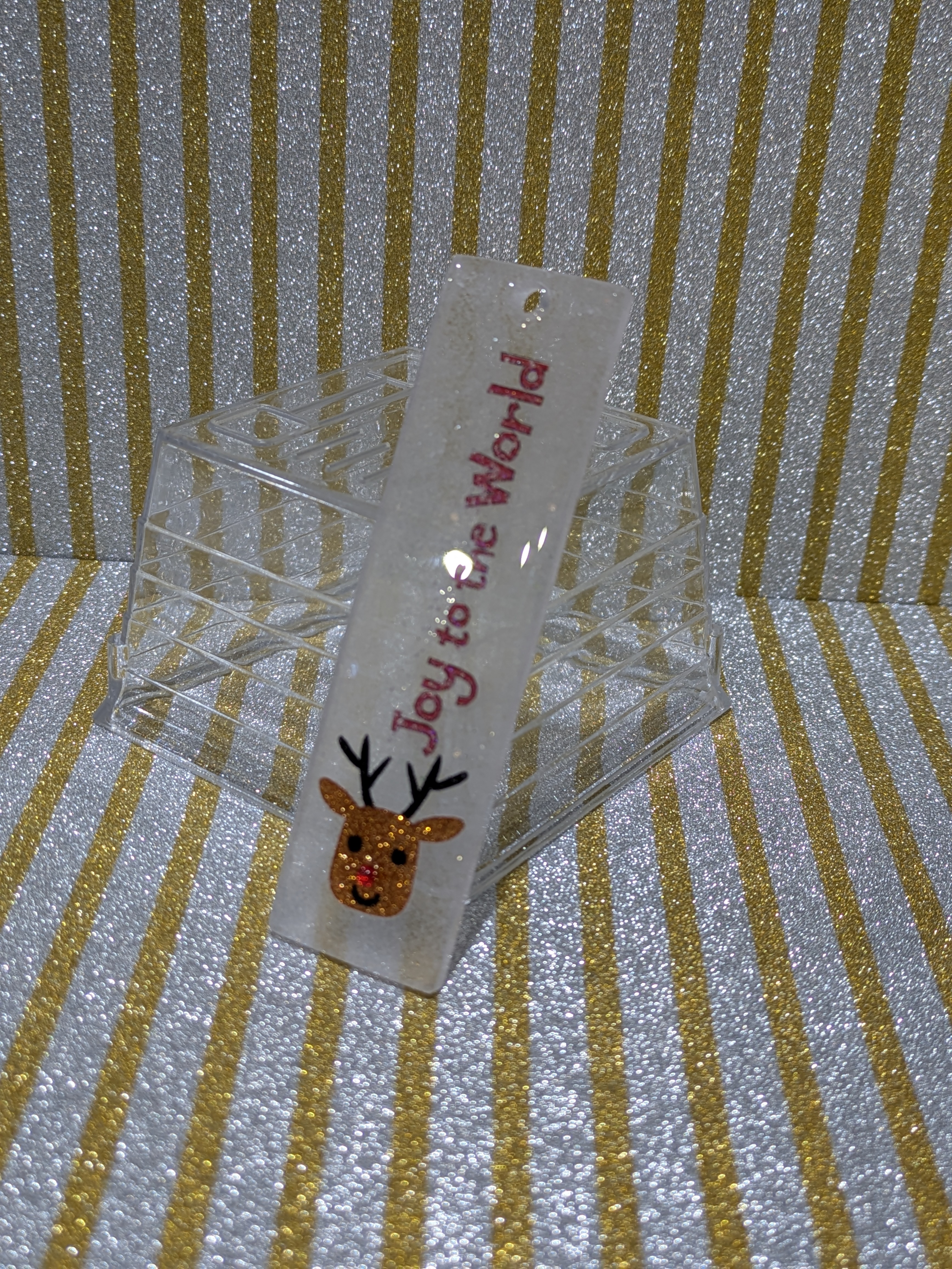 Reindeer Resin Bookmark