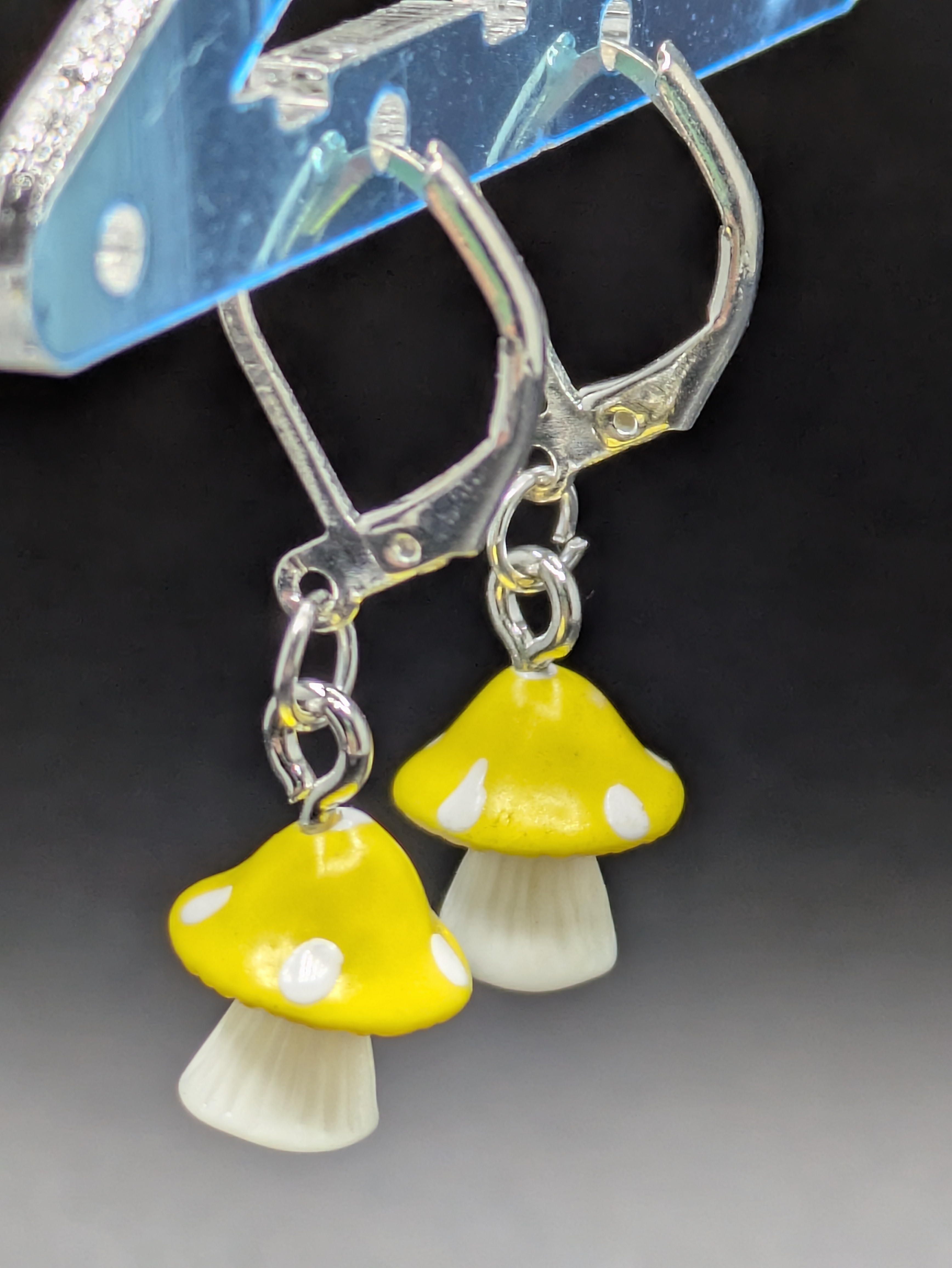 Yellow Mushroom Earrings