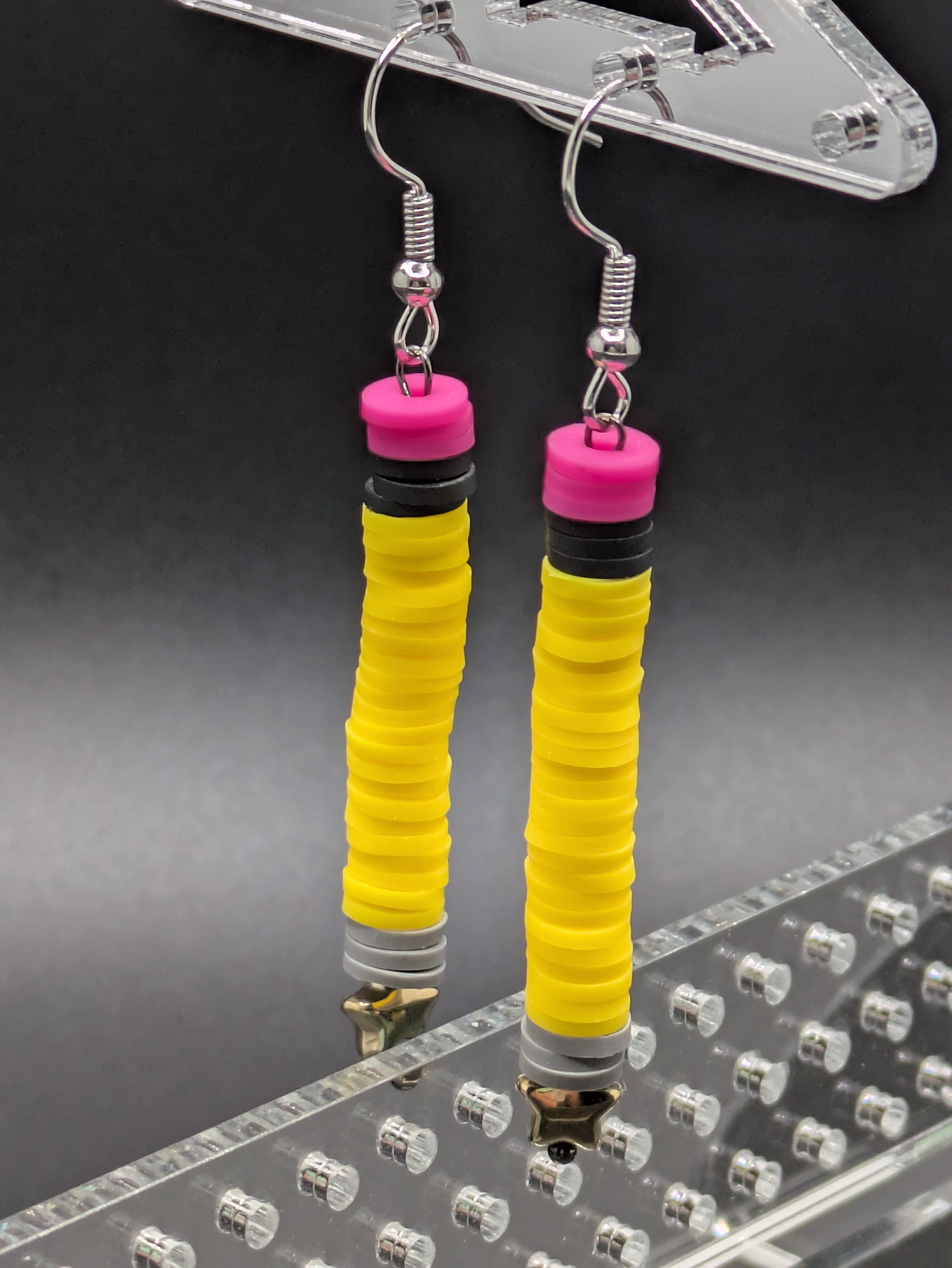 Vertical Drop "Pencil" Earrings