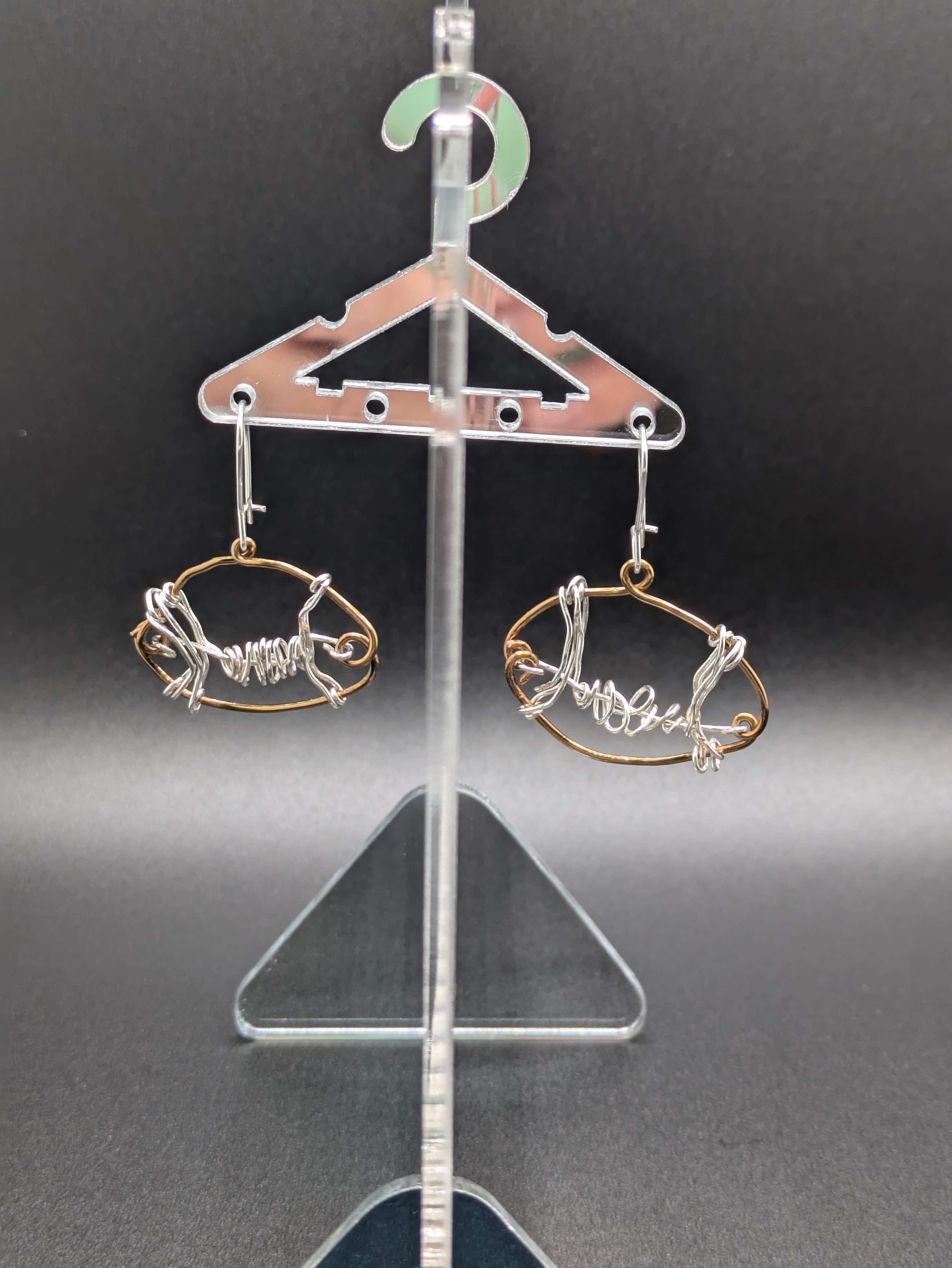 Abstract football Earrings