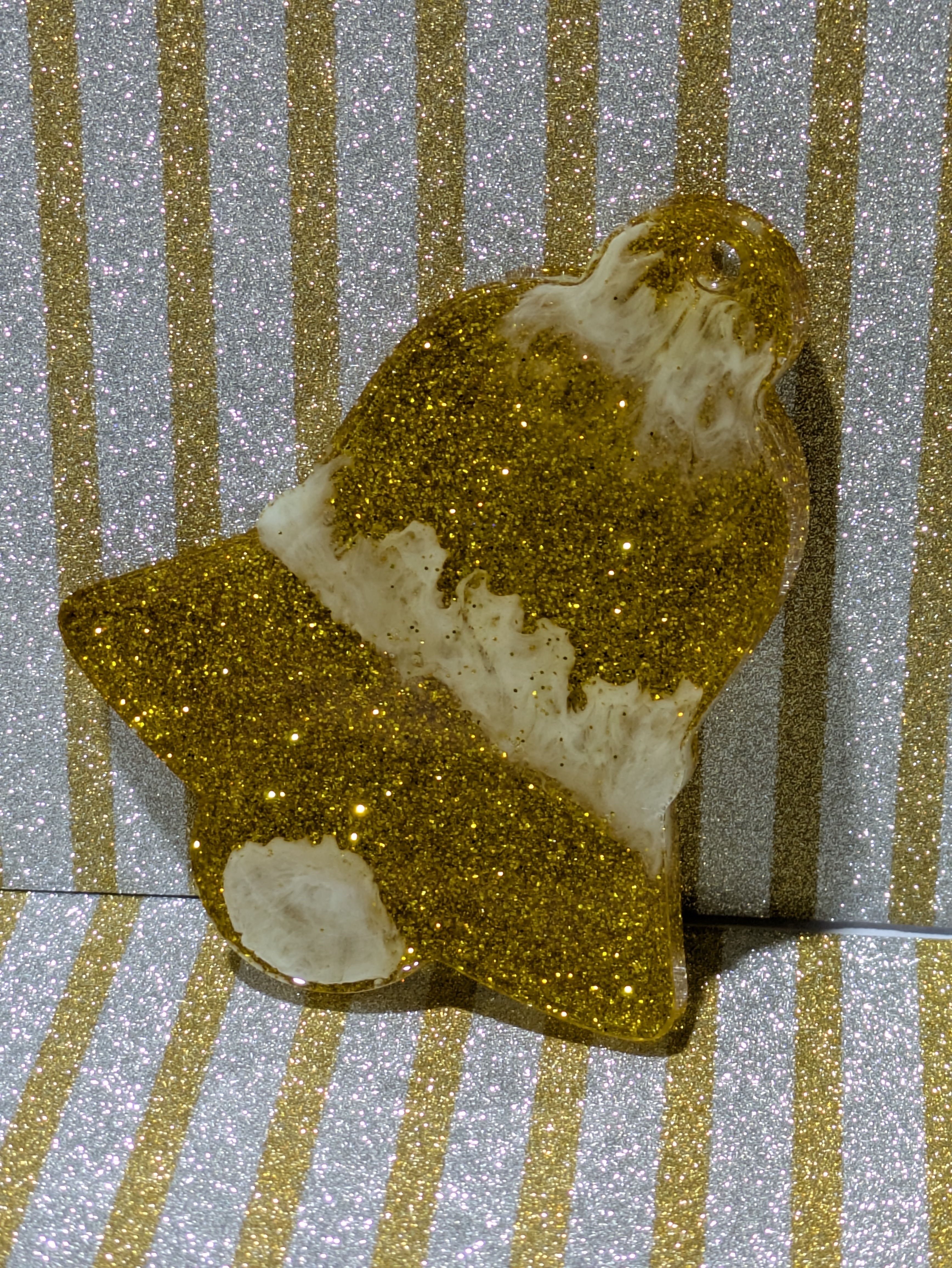 Golden Glitter Bell Ornament