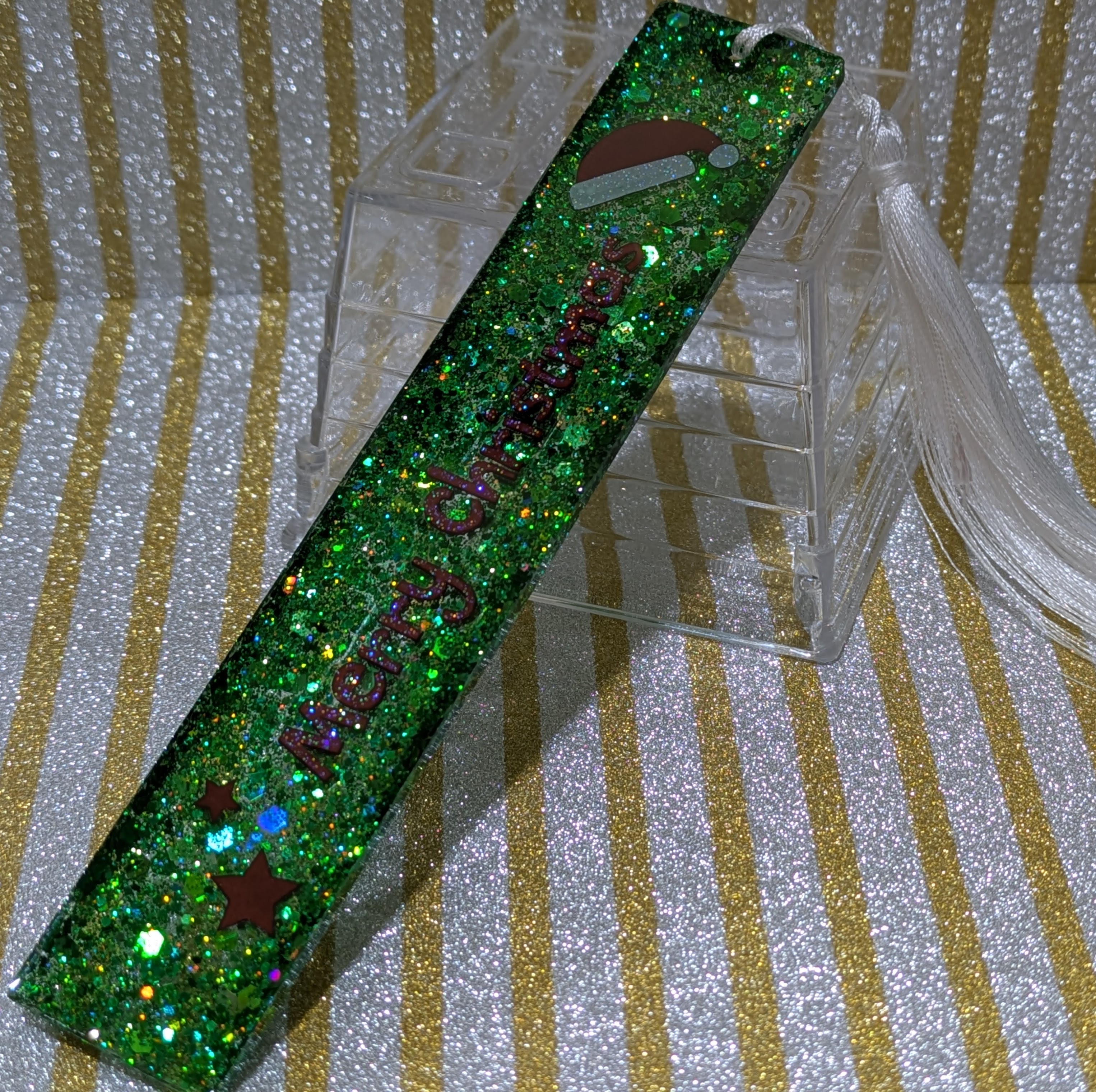Christmas Glitter Bookmark