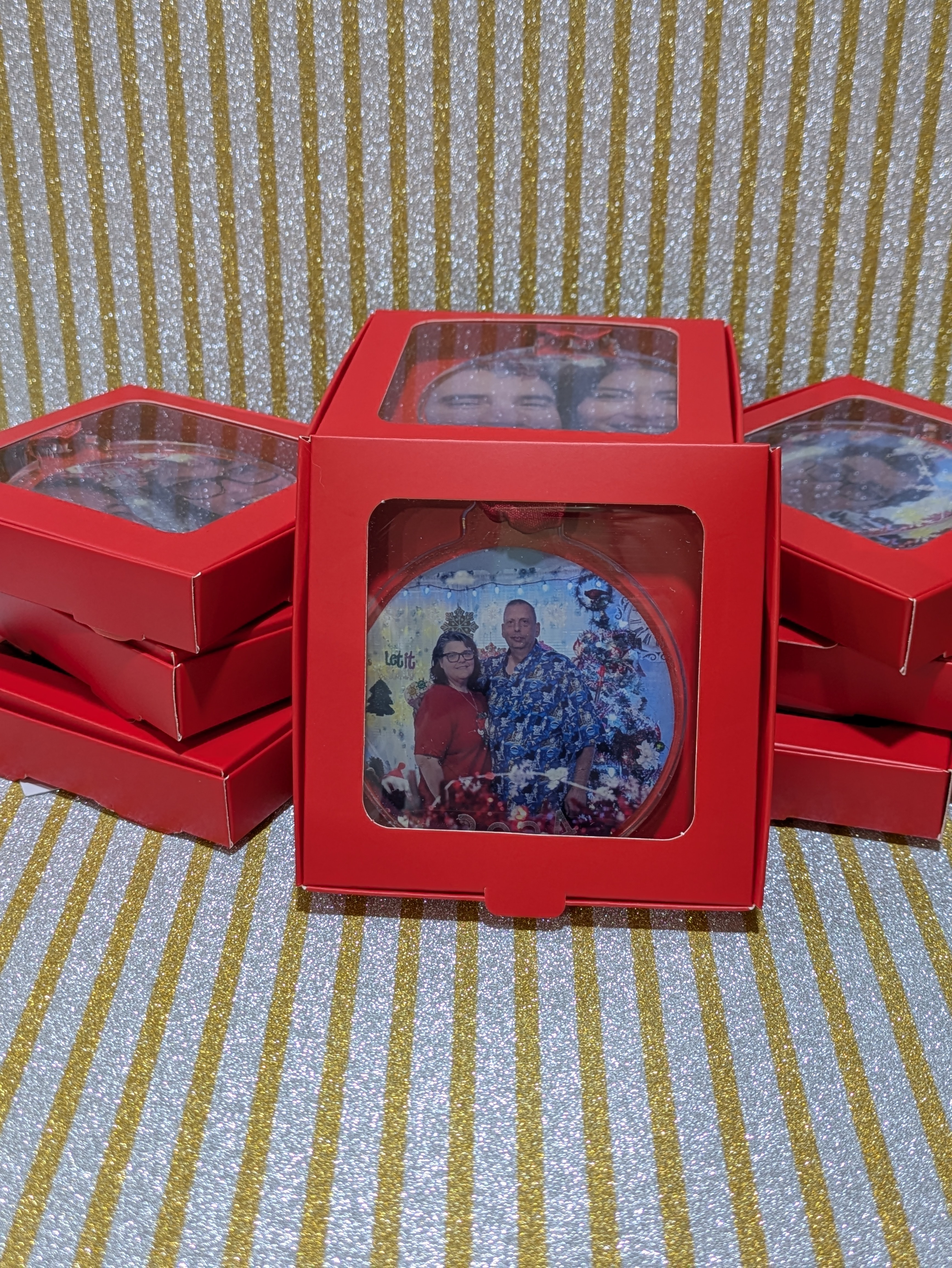 Personalized 8 set Photo Ornaments