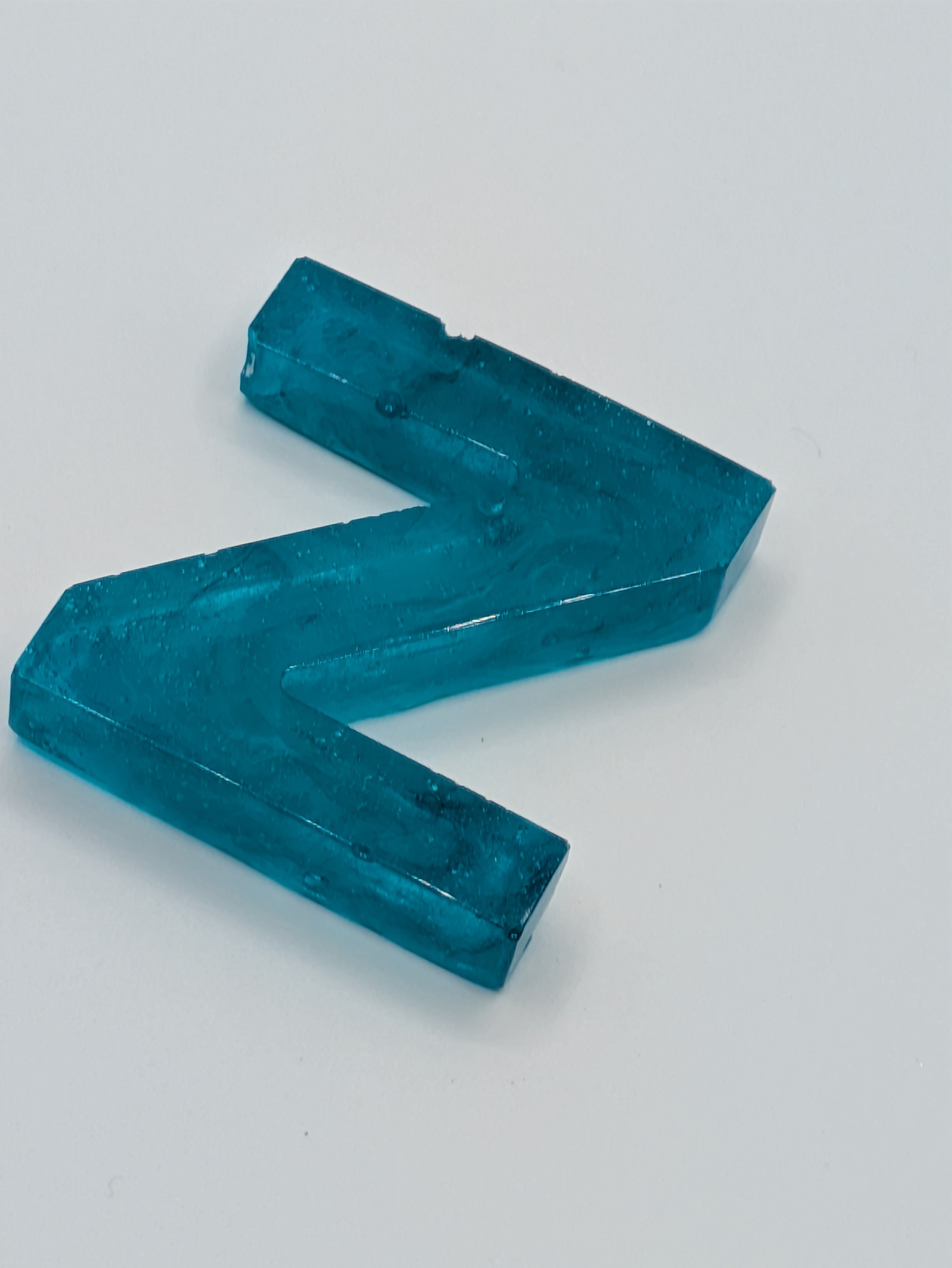 Blue Resin Letter Z